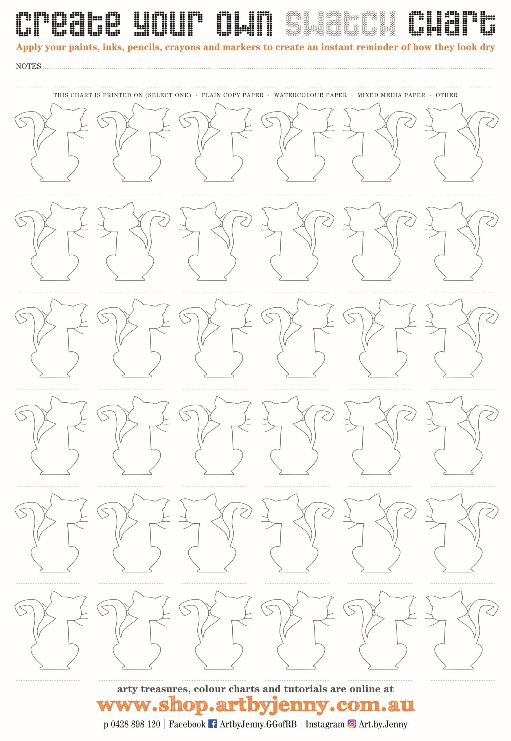 printable blank color swatch chart