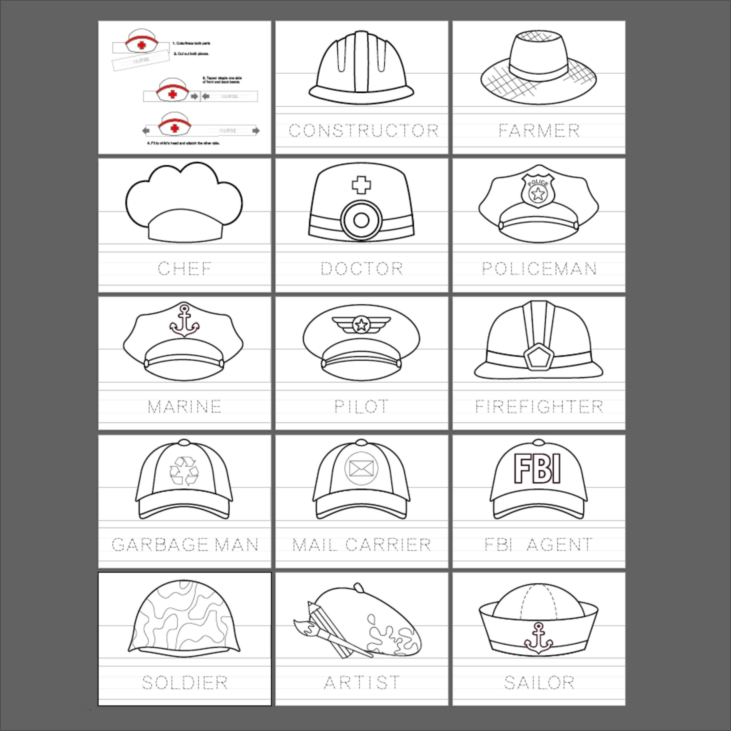 Community Helpers Paper Crowns Set 15 Professions Printable  Community Helpers Paper Crowns Set 15 Professions Printable