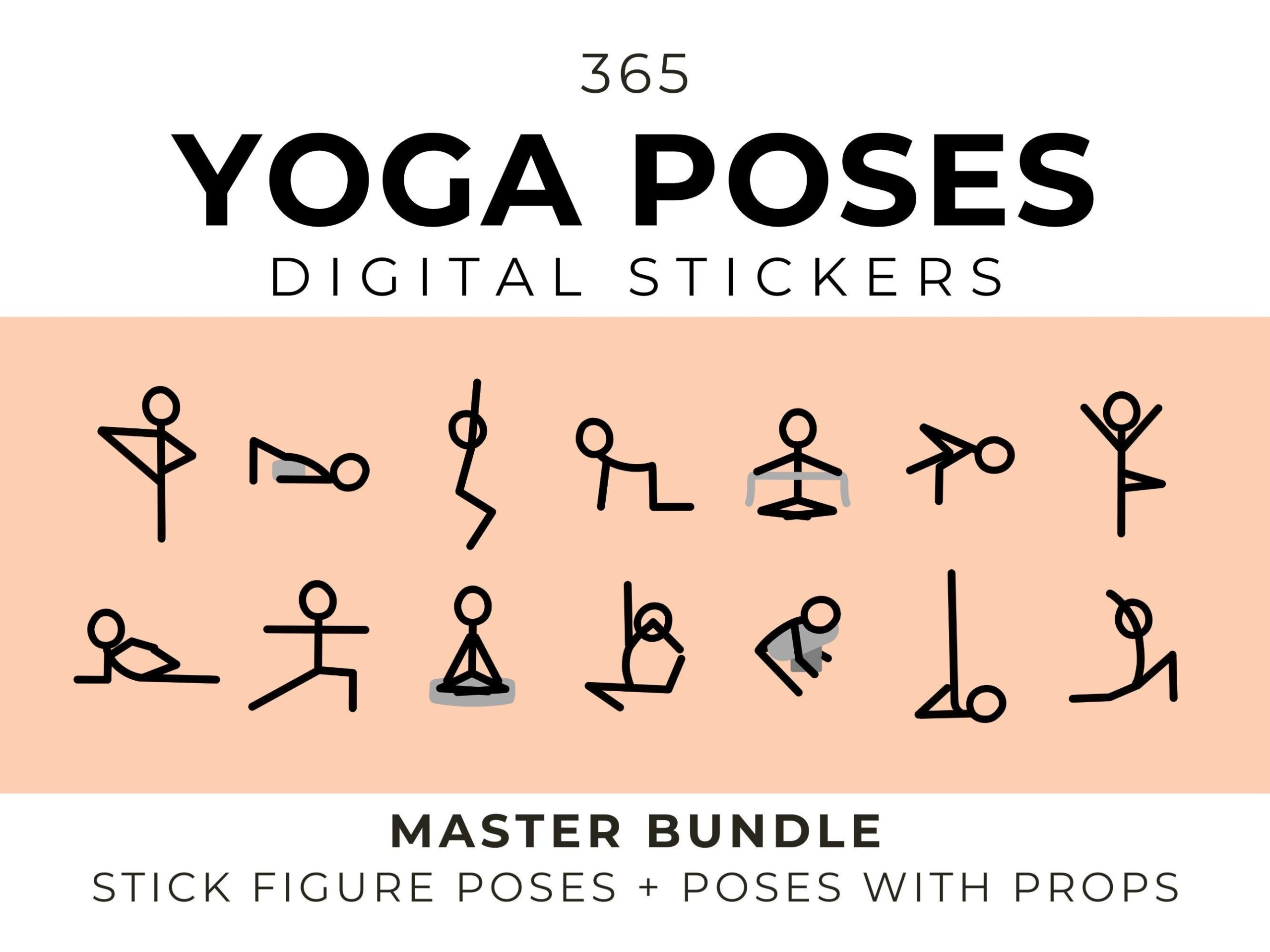 printable stick figure yoga poses