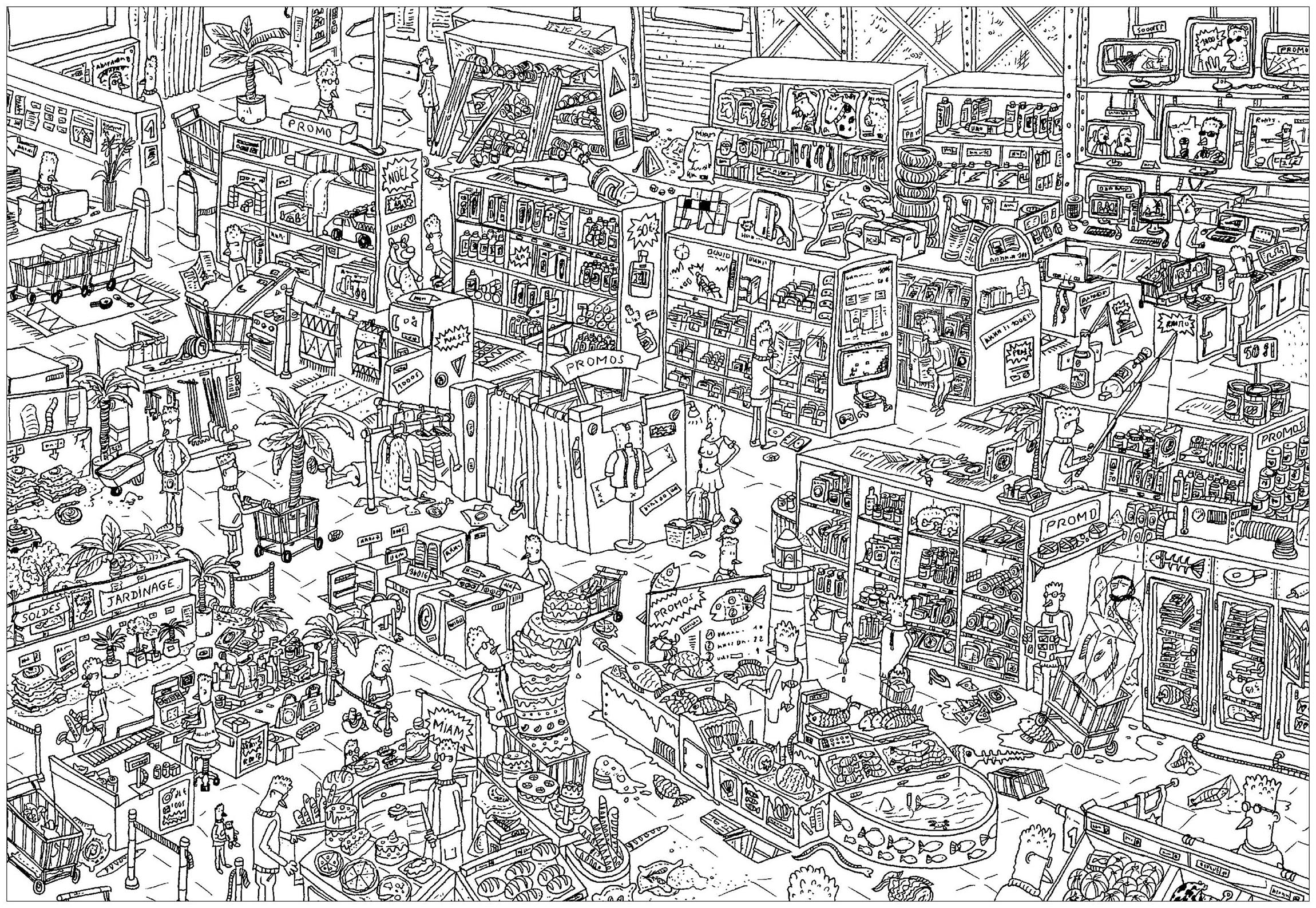 Complex Store Unclassifiable Coloring Pages