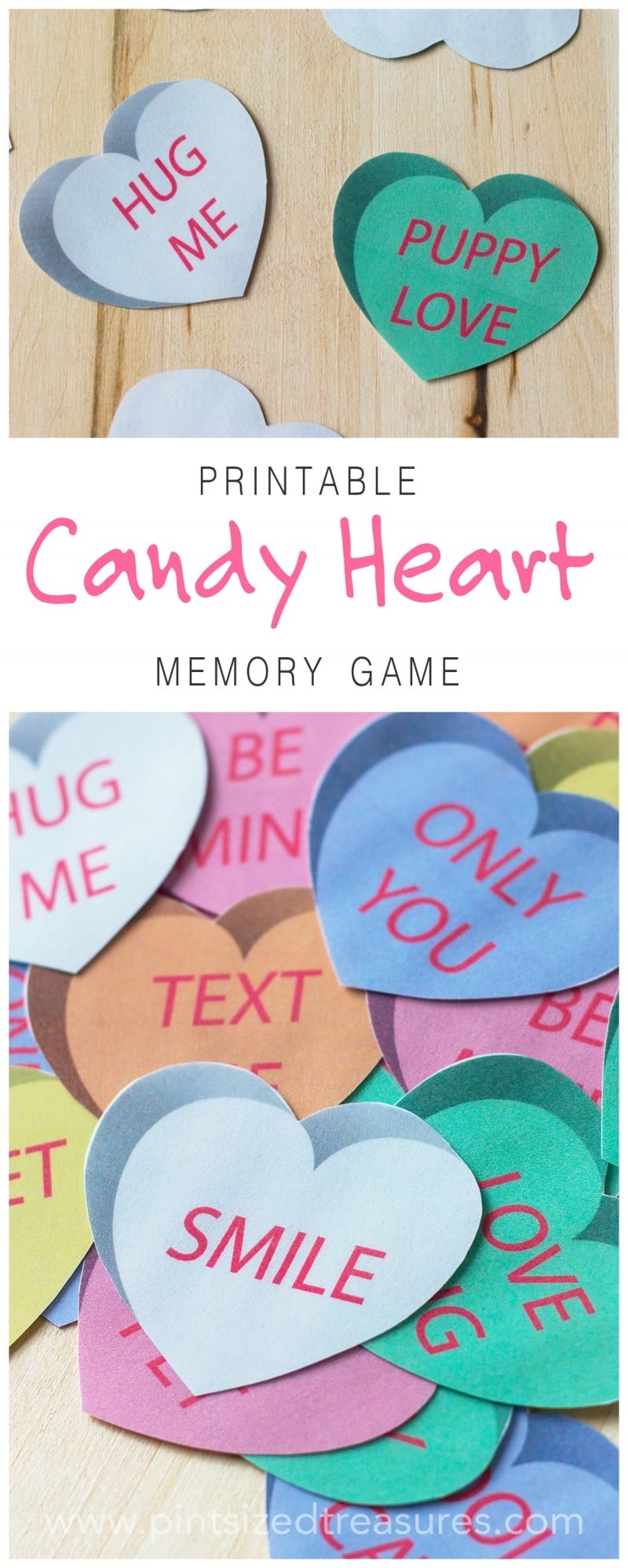 Conversation Hearts Memory Game Pint sized Treasures