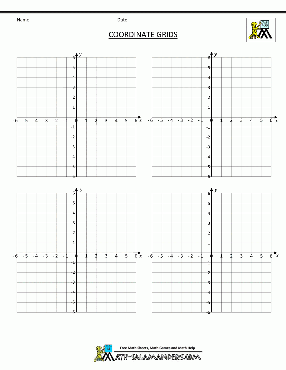 Coordinate Plane Grid