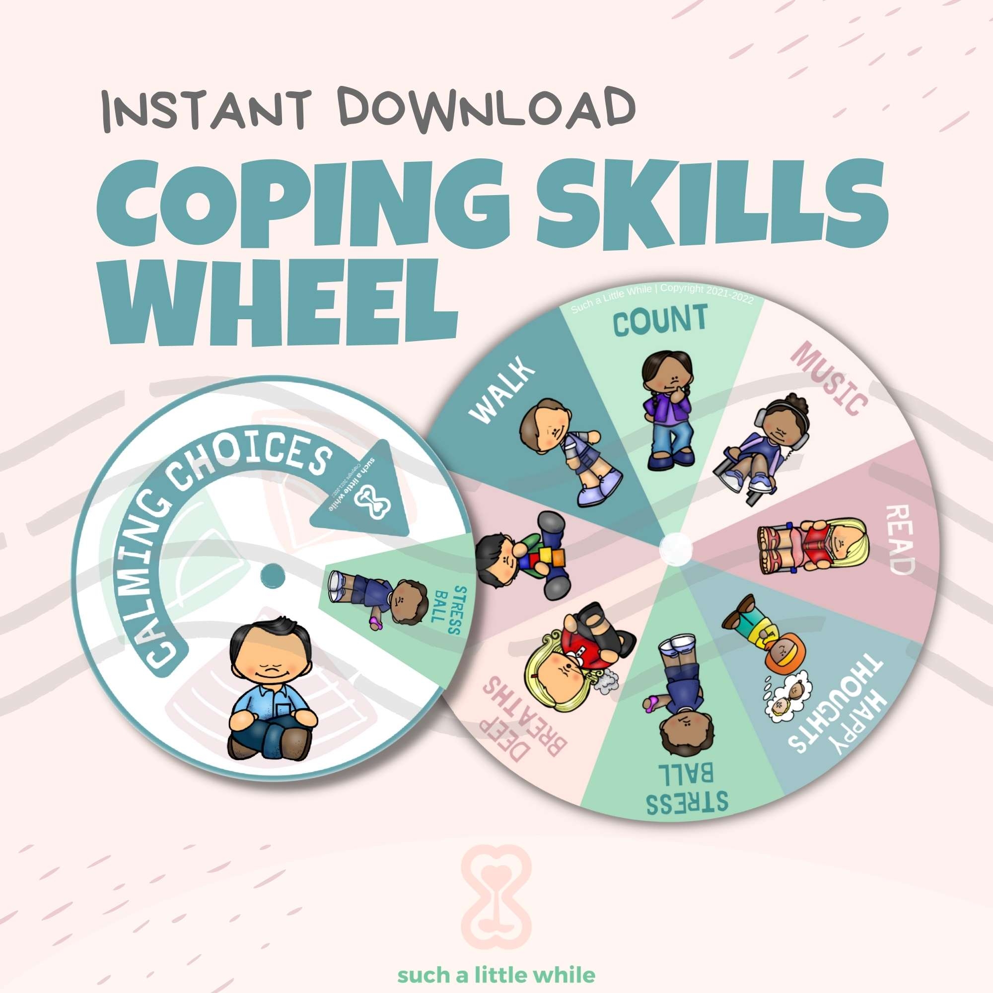 Coping Skills Wheel Printable PDF For Kids Such A Little While