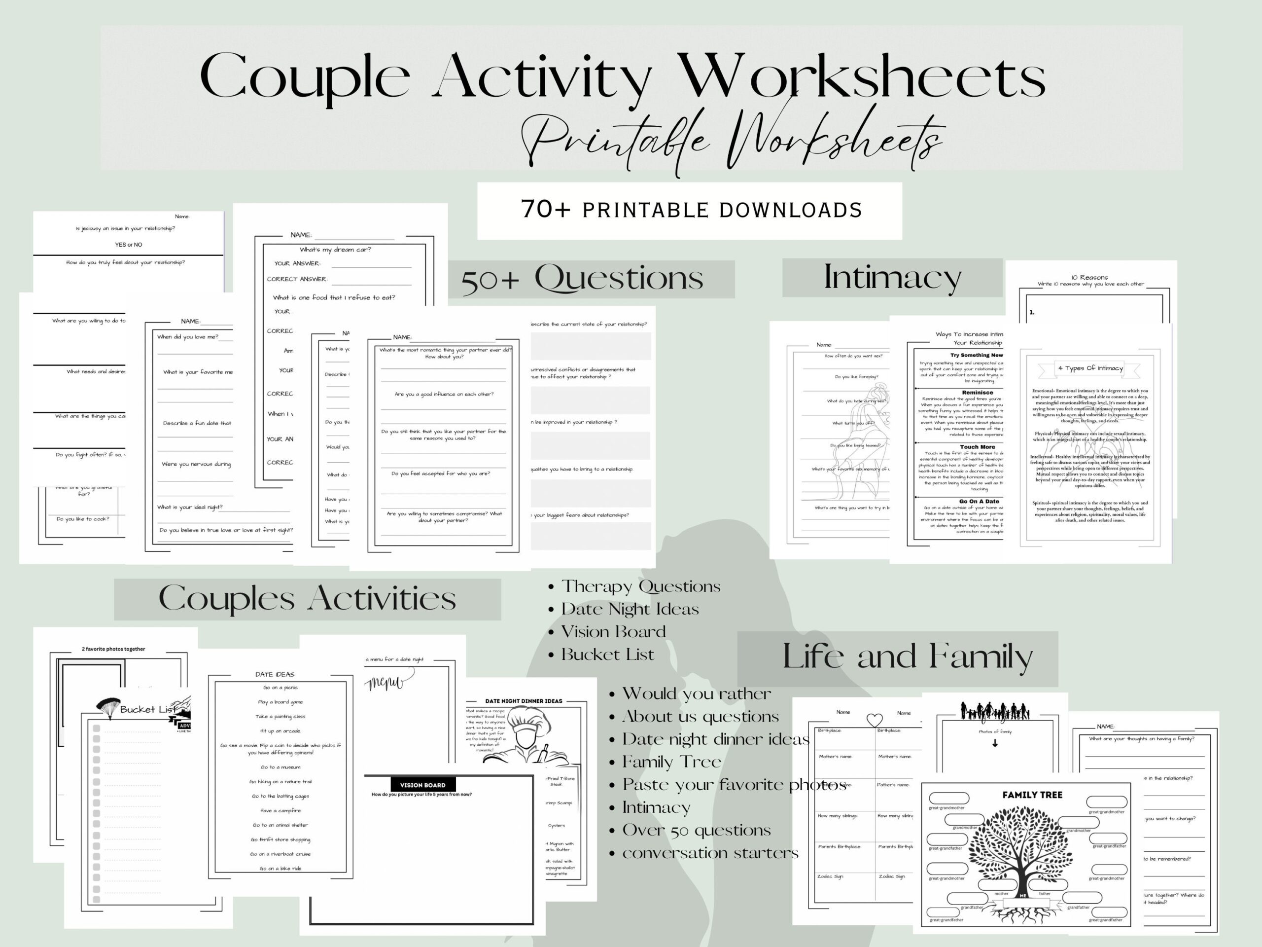 printable couples therapy worksheets