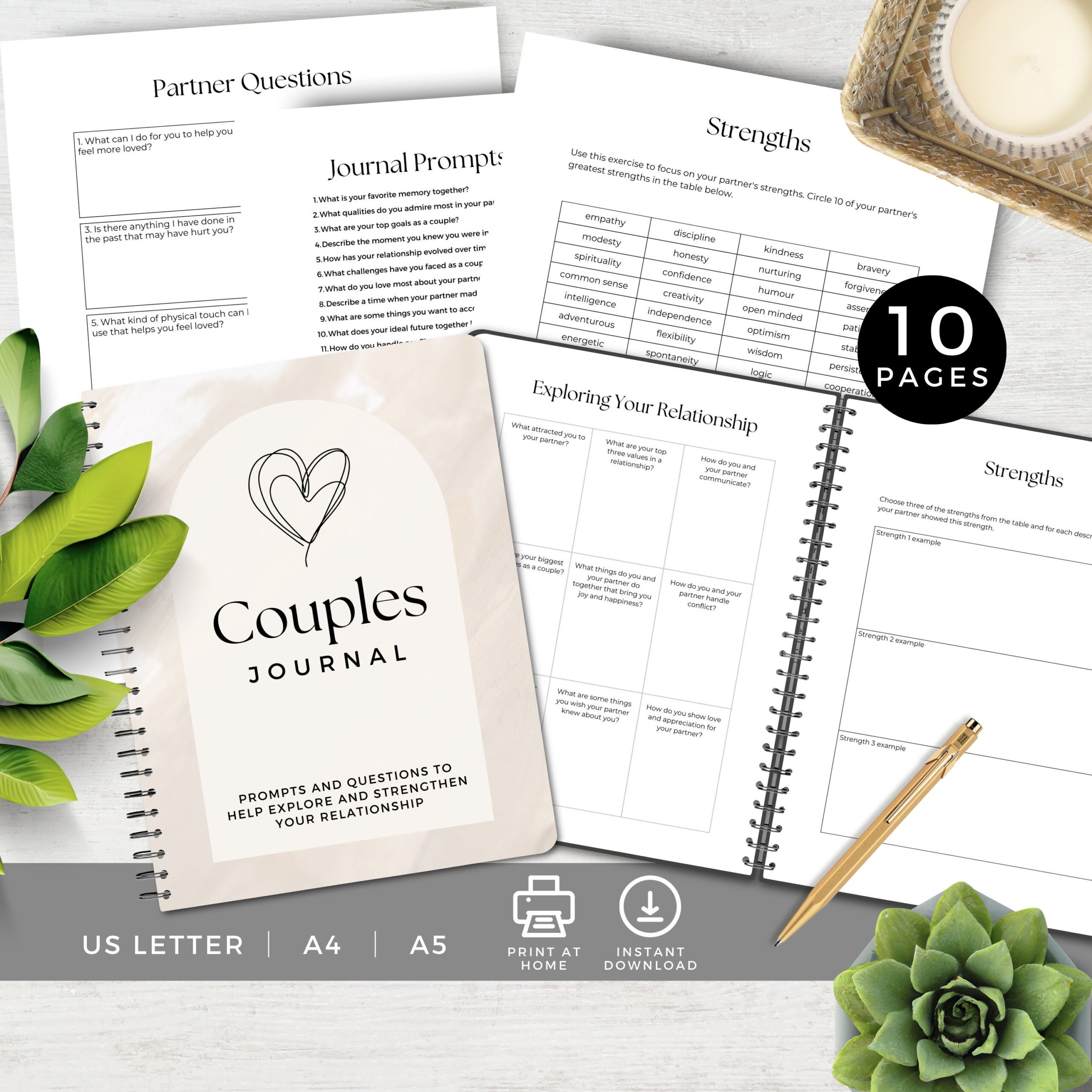 Couples Journal And Prompts From The Dating Divas Worksheets Library