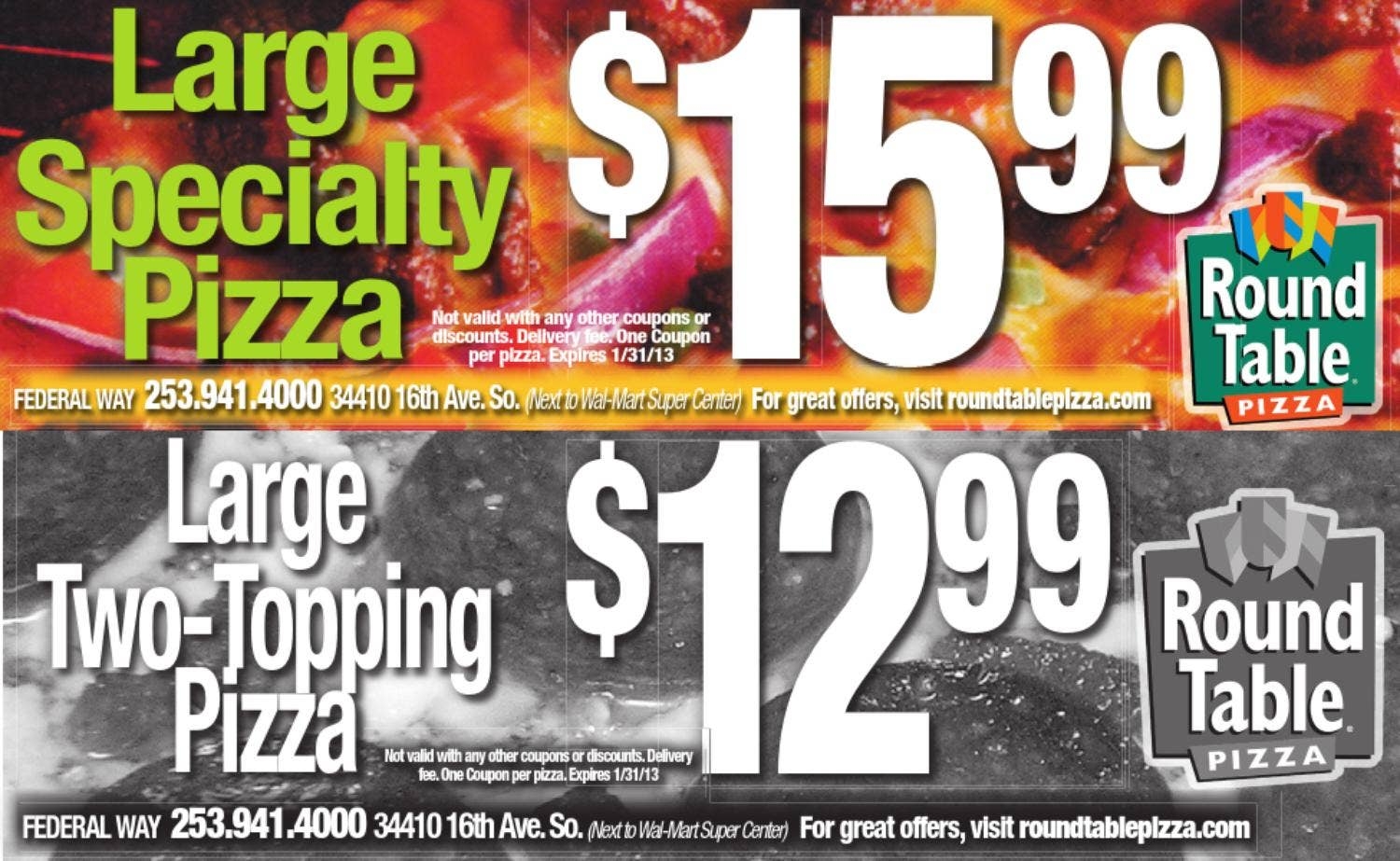 Coupons Round Table Pizza