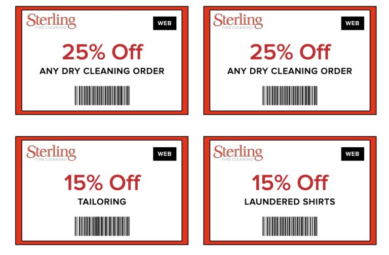 Coupons Sterling Dry Cleaners