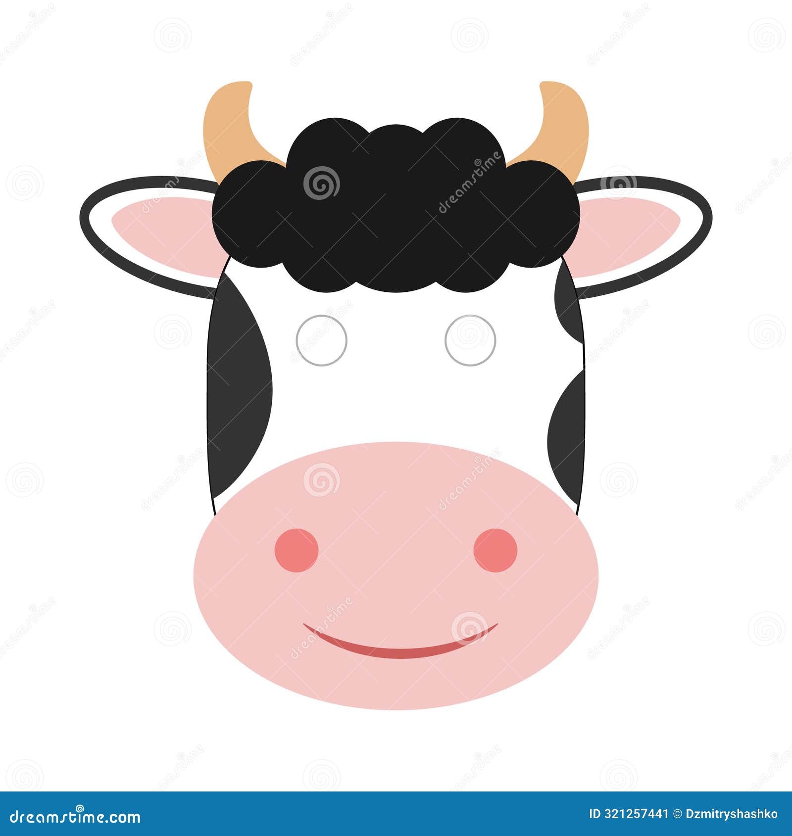 Cow Mask Template Icon Stock Vector Illustration Of Farm 321257441