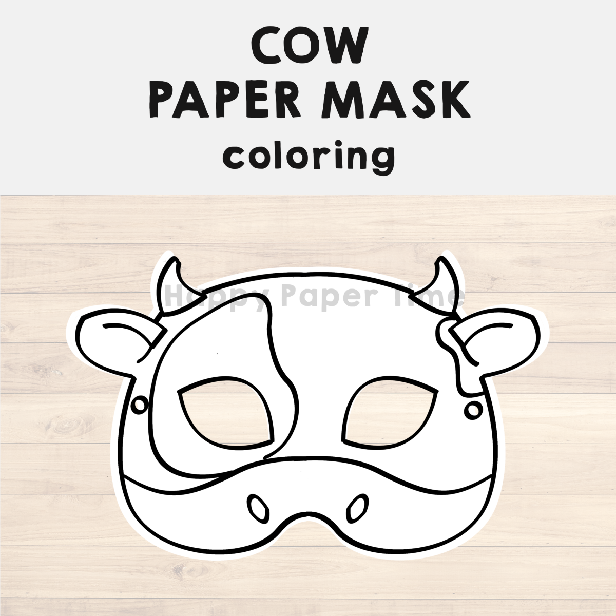 free printable cow mask