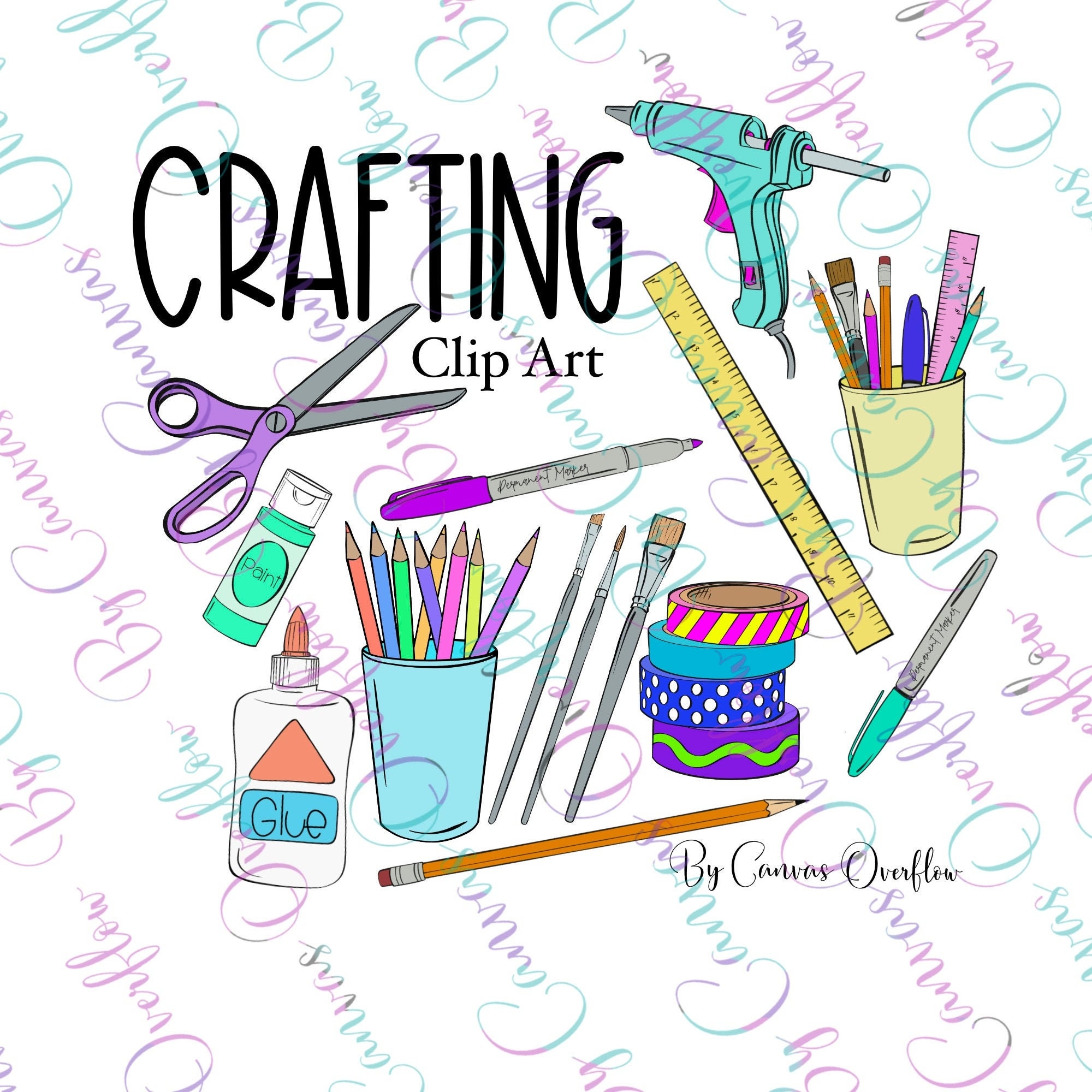 Crafting Supplies Clip Art Png Etsy Australia