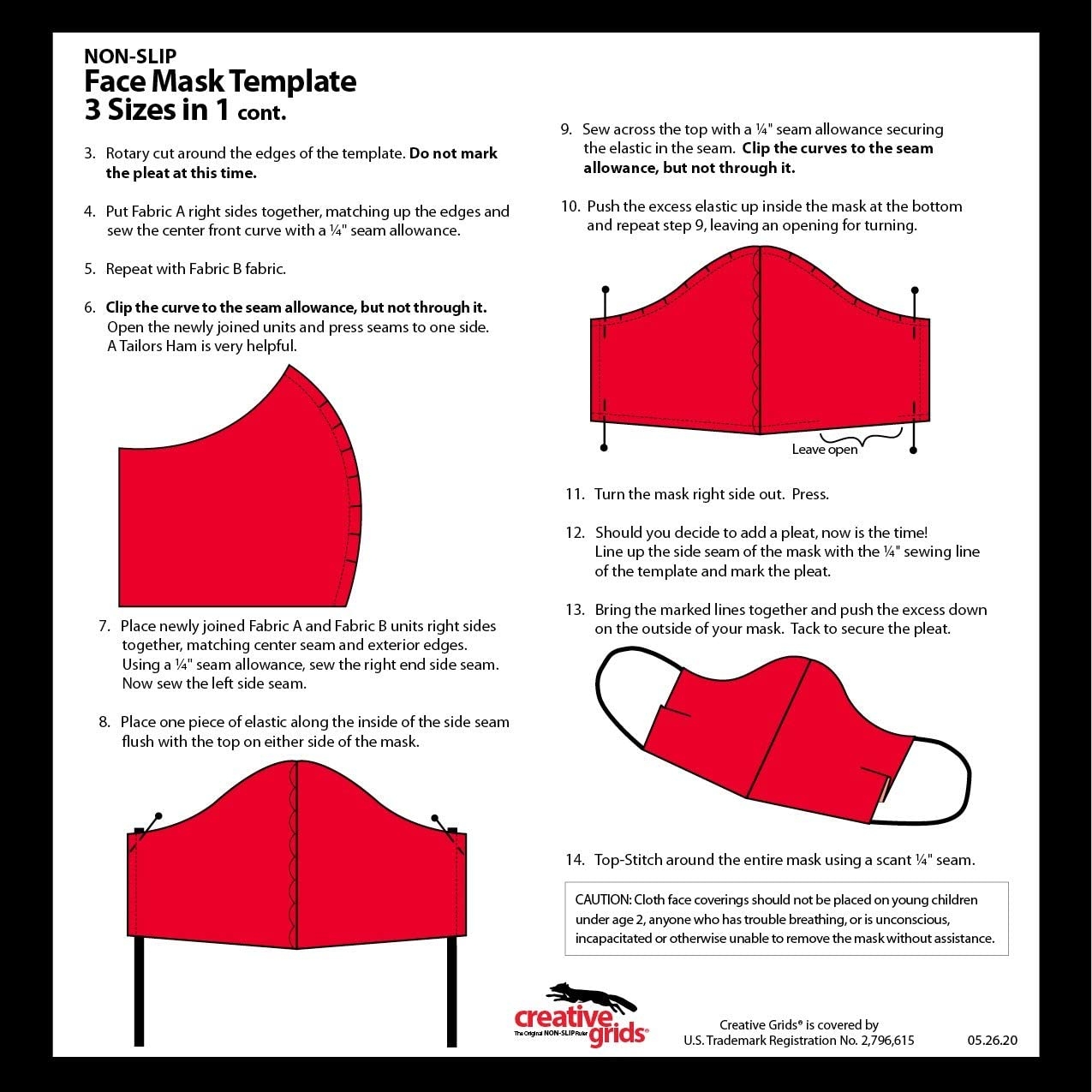 face mask template printable