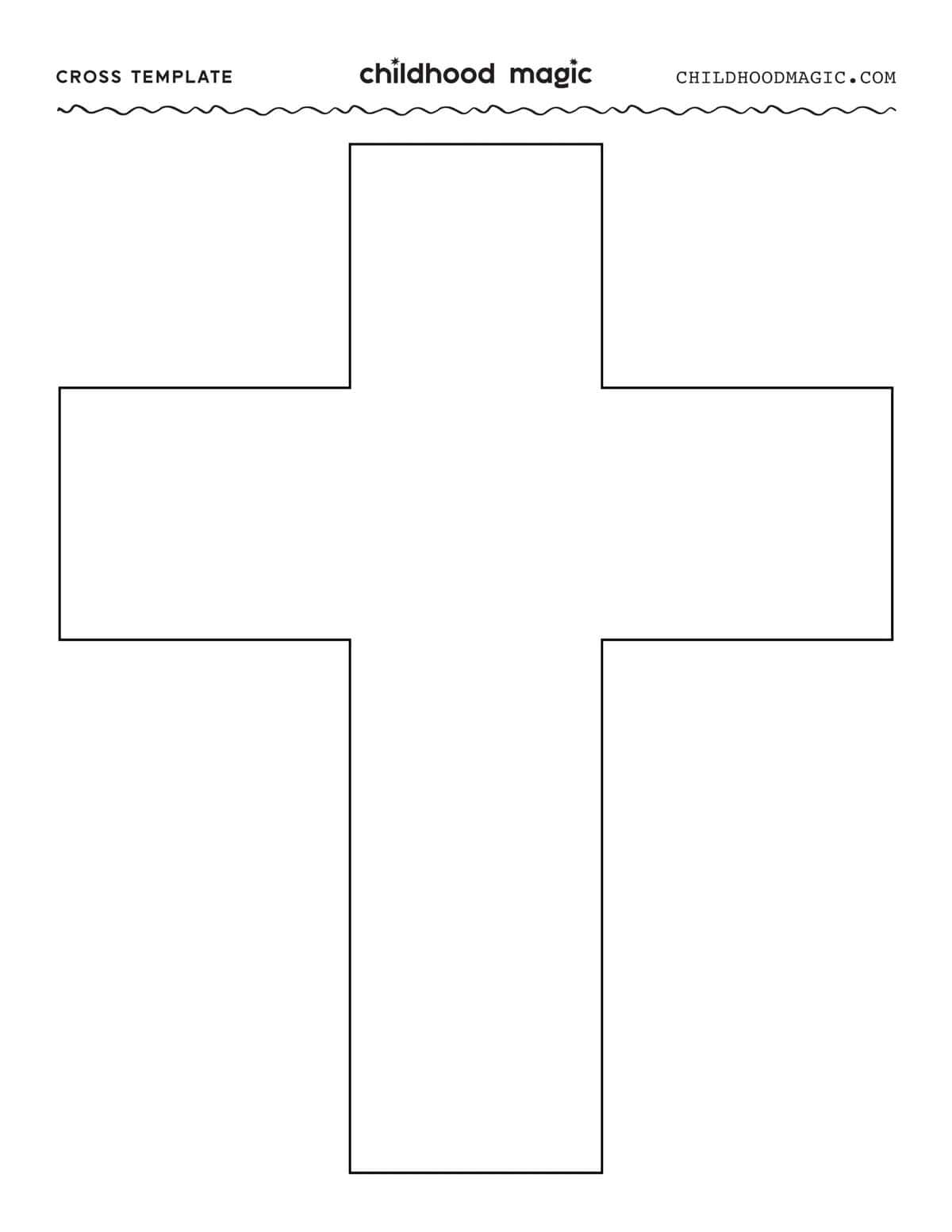 Cross Template Free Printable Childhood Magic