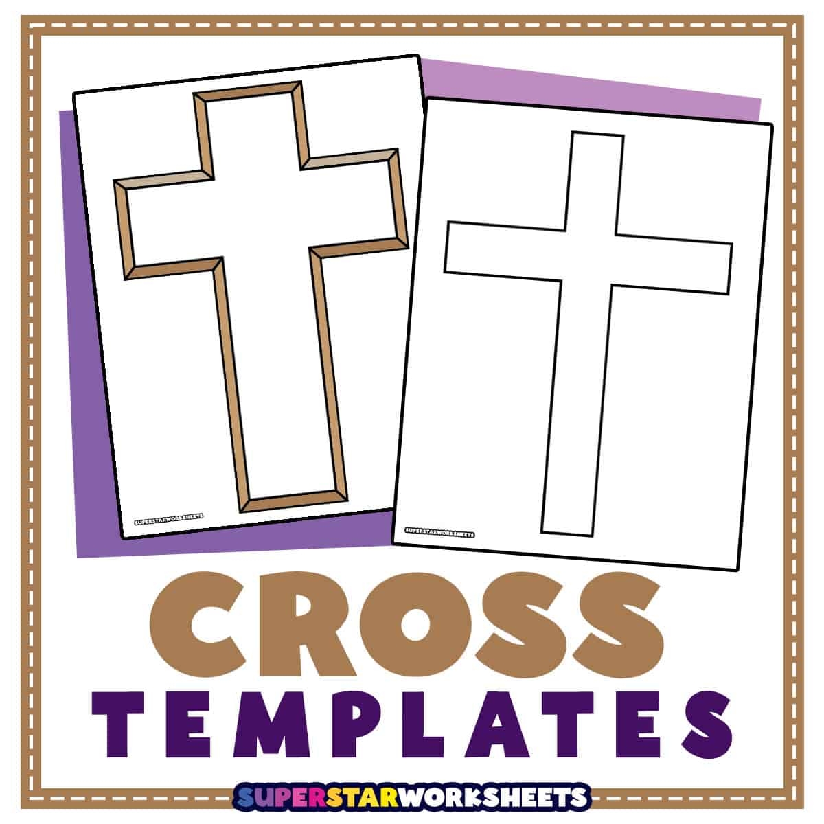 Cross Templates Free Printables Superstar Worksheets