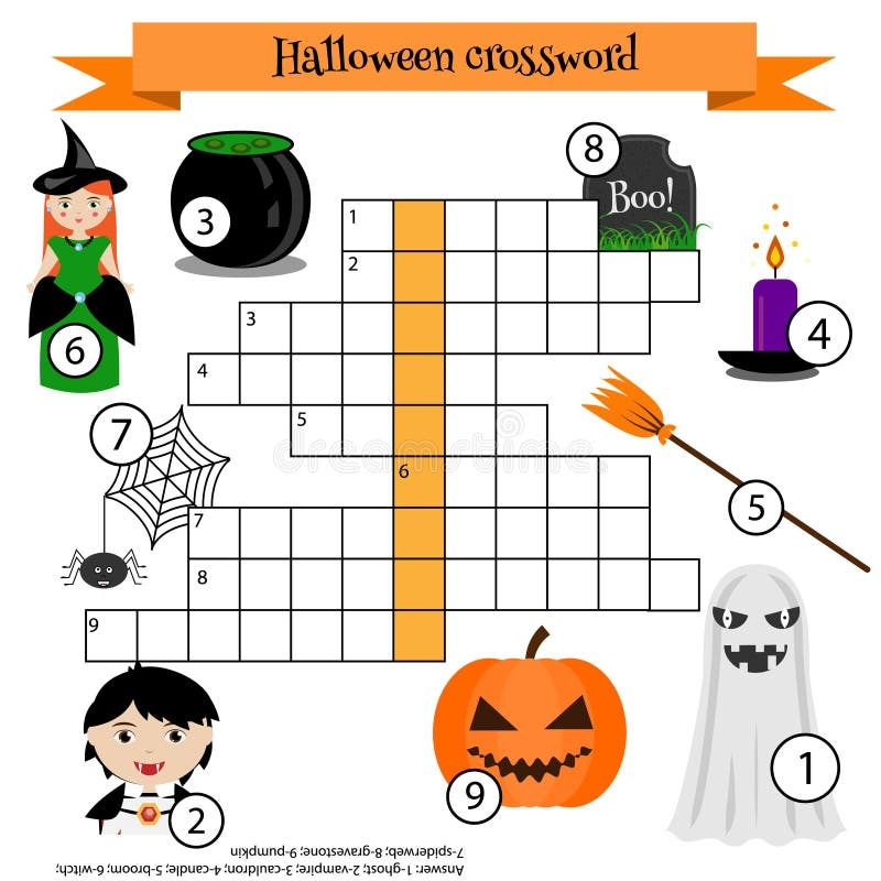 halloween crossword puzzle printable