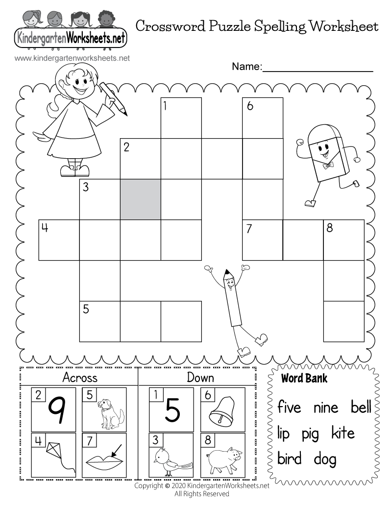crossword puzzles for kids printable