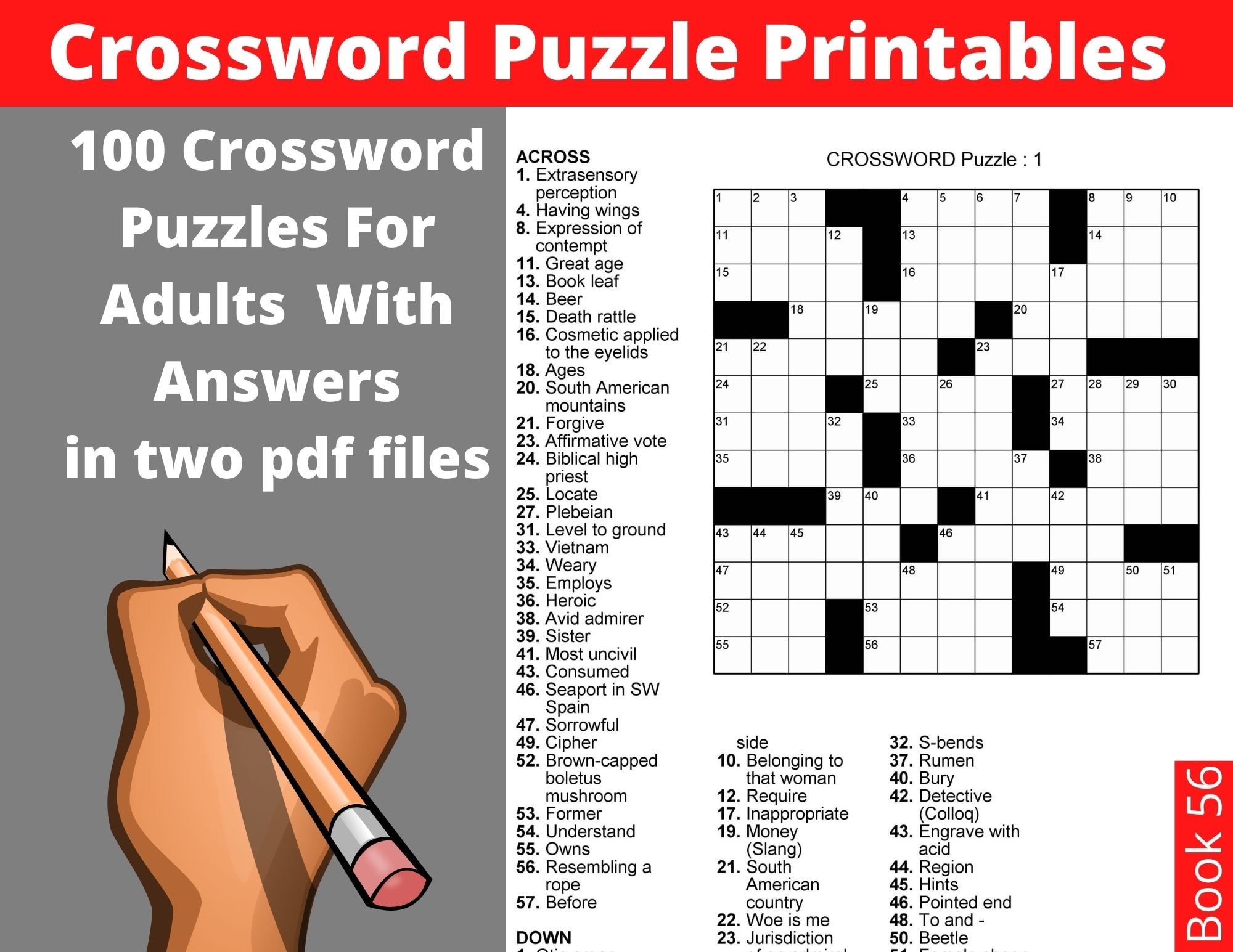 free crossword puzzles printable