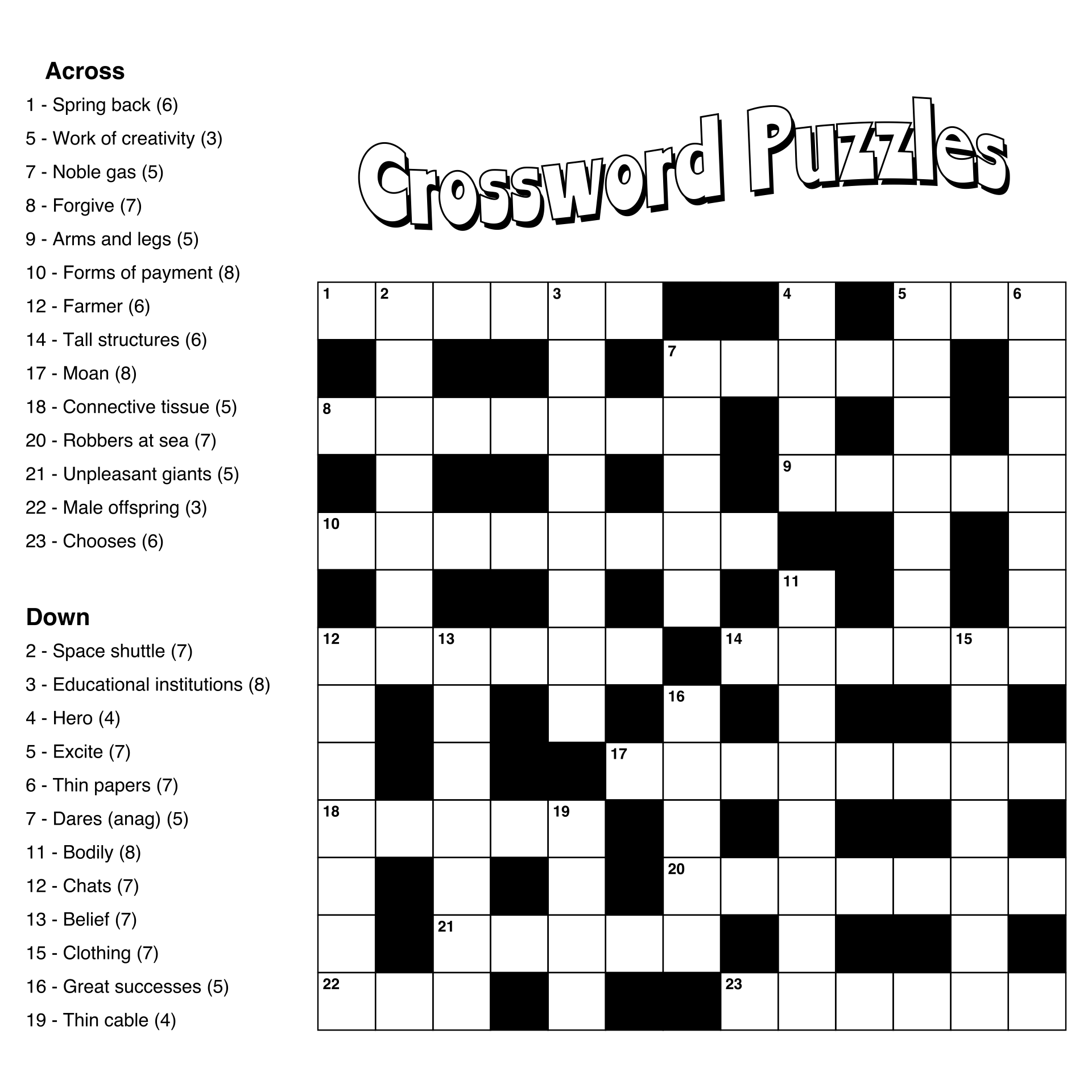 Crossword Puzzles Large Print Medium Difficulty 100 Puzzles Easy Cross Word Puzzles Book Collections For Seniors Large Print For Brain Workout Worksheets Library