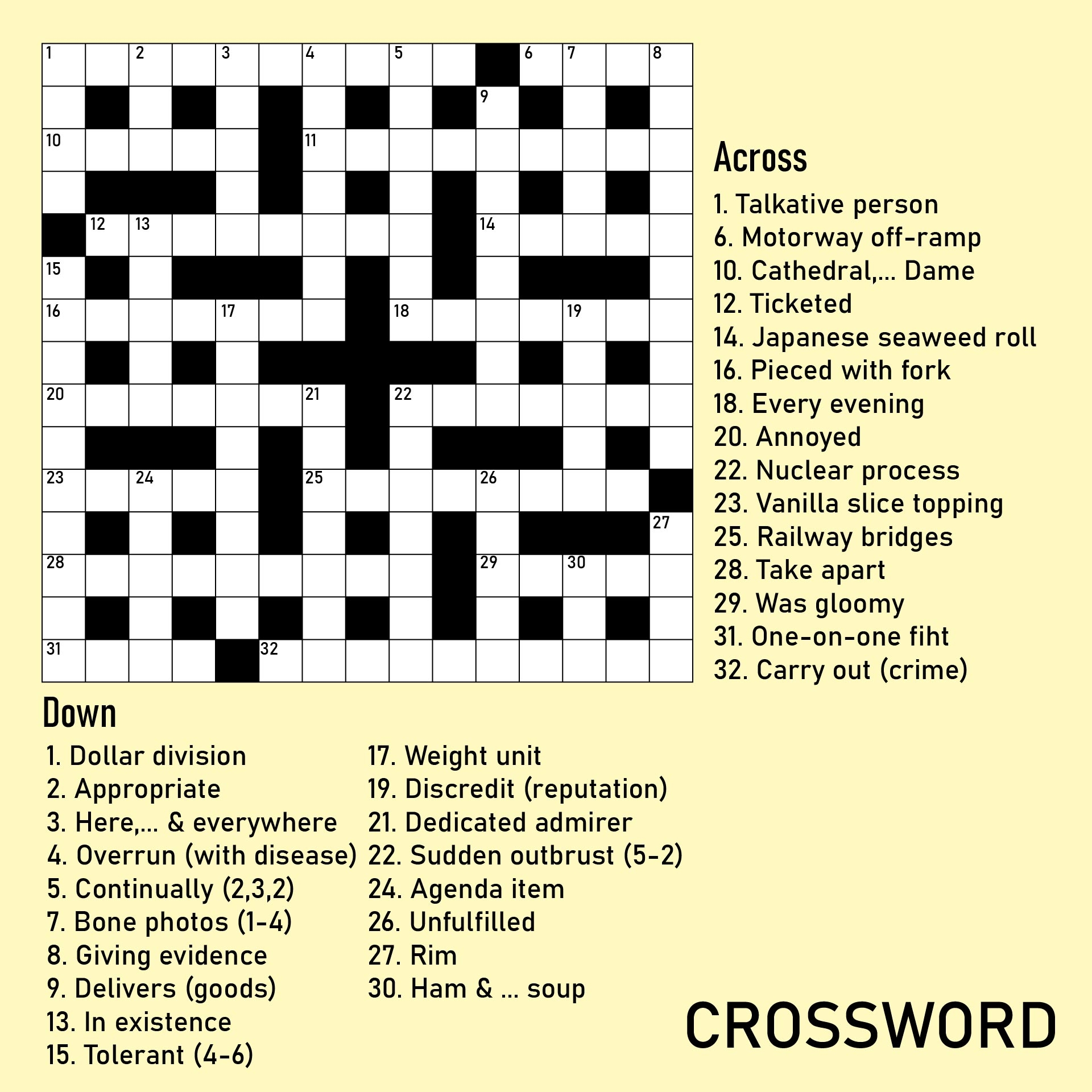 free easy printable crossword puzzles for adults