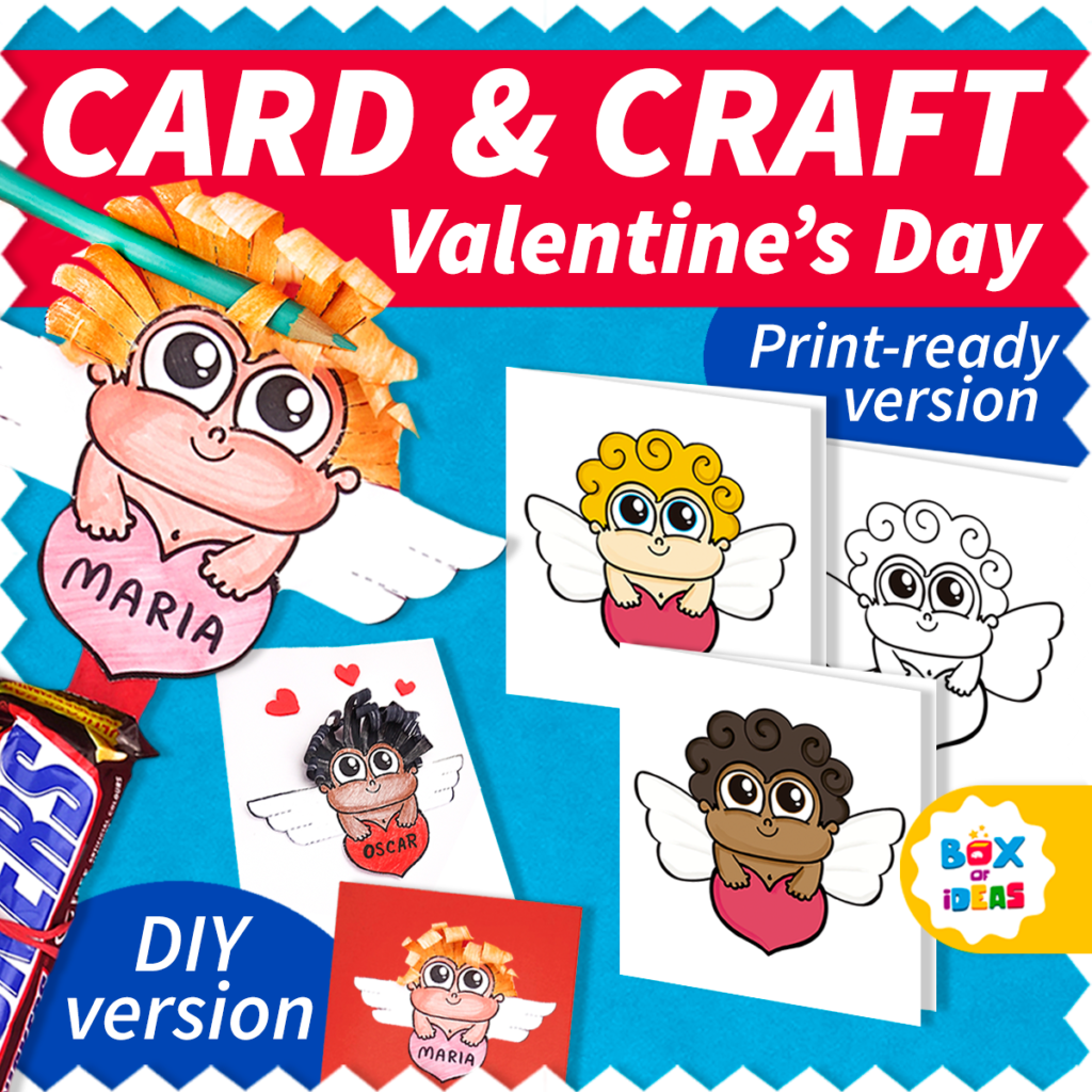 Cupid Valentine s Day Craftivity 3D Card And DIY Gift Box Of Ideas