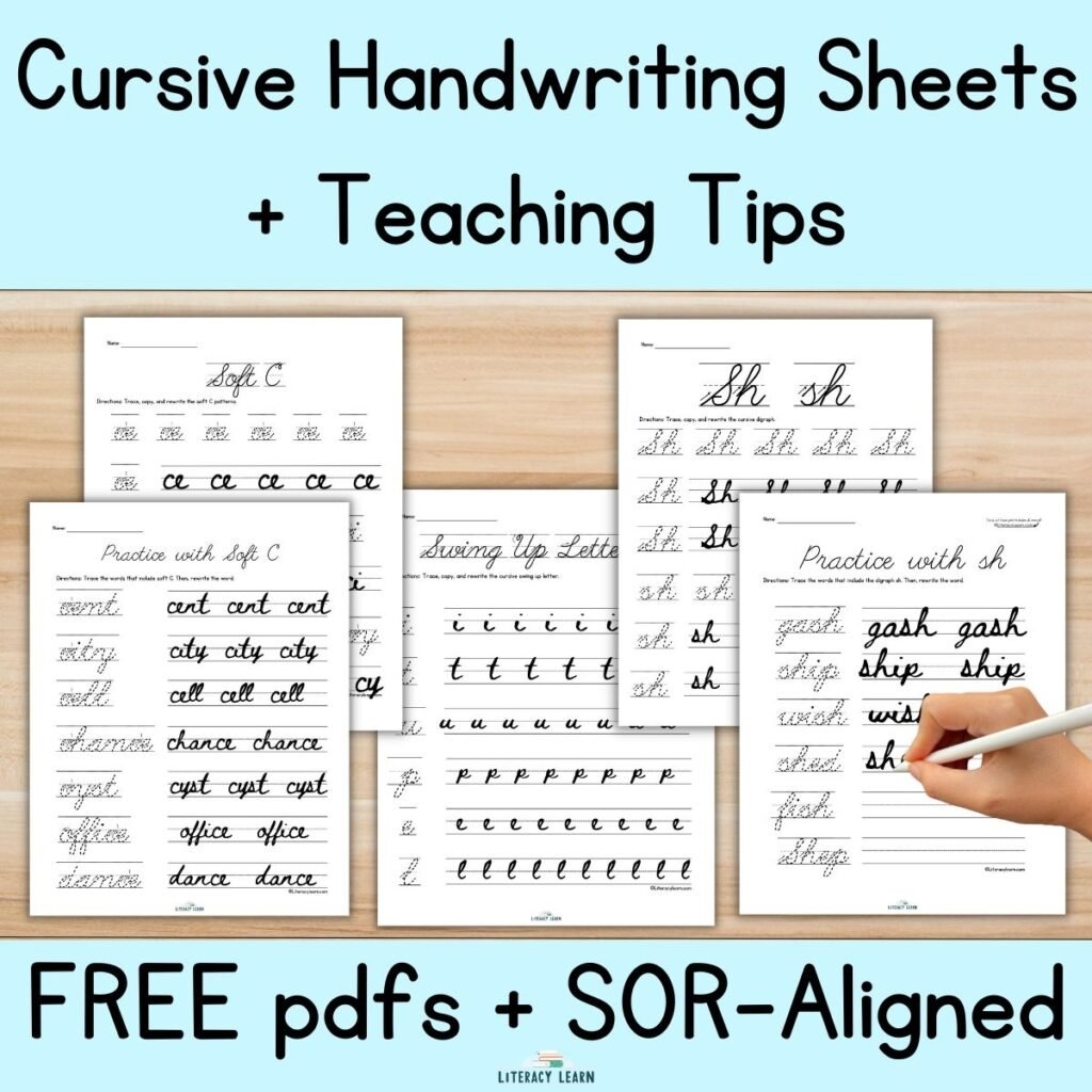 printable cursive writing worksheets