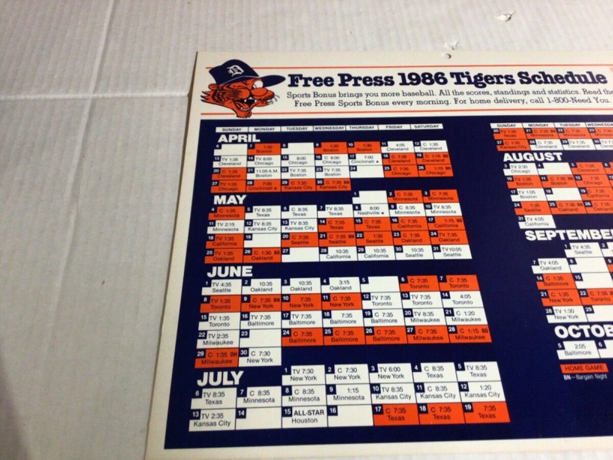 Custom Detroit Tigers Baseball Schedule Magnets Free Samples Worksheets Library