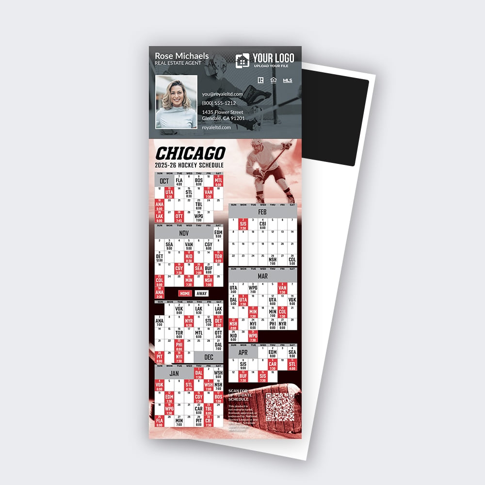 Custom Hockey Schedule Magnets For Marketing NHL