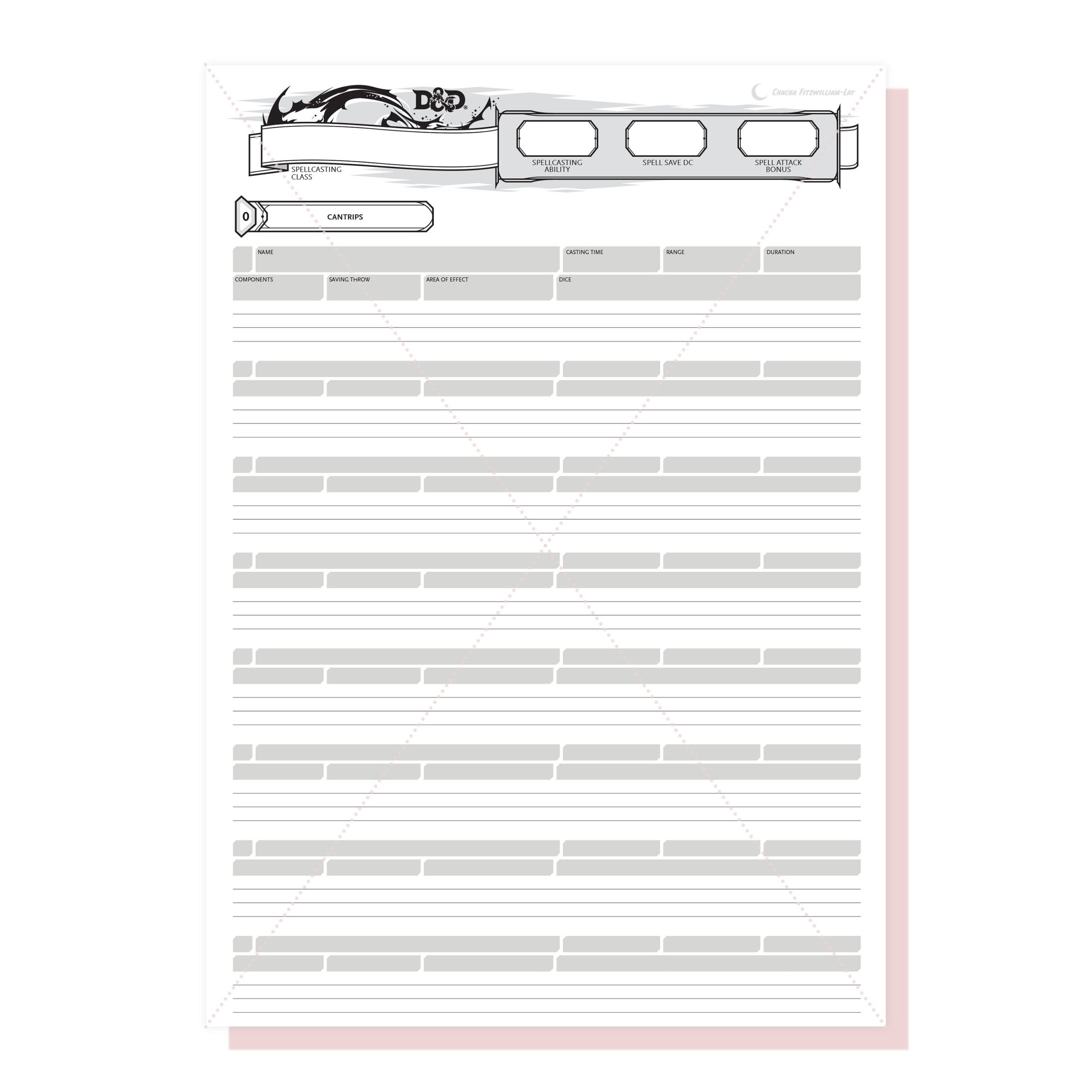 pathfinder printable spell list