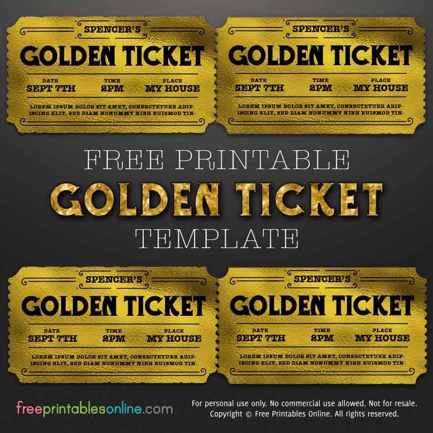 free printable wonka golden ticket