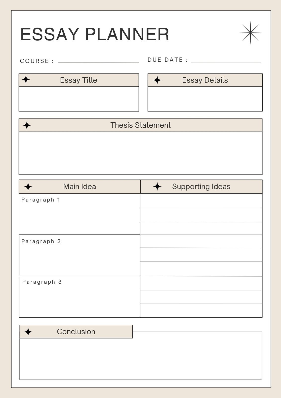 student planner template free printable