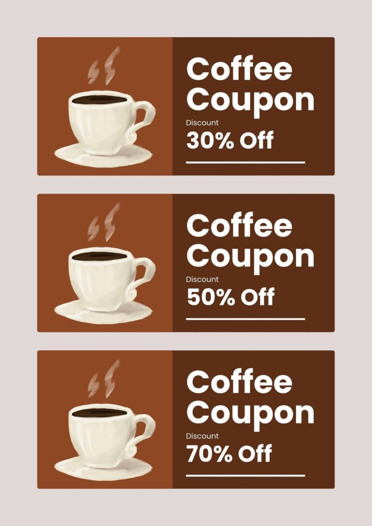 Customize 88 Coffee Coupon Templates Online Canva