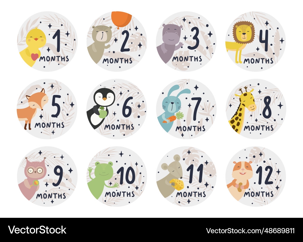 free printable baby month stickers
