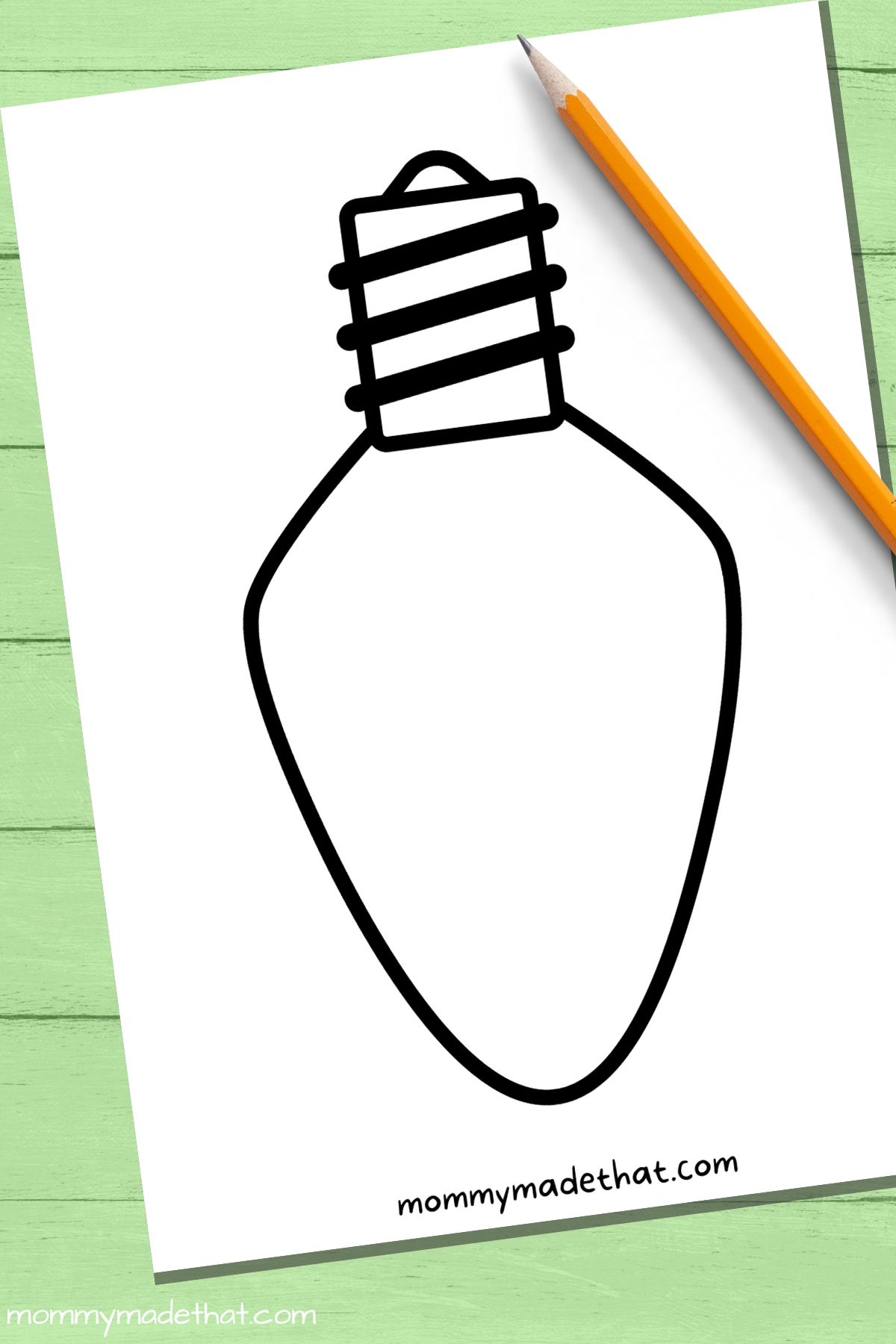 light bulb template printable