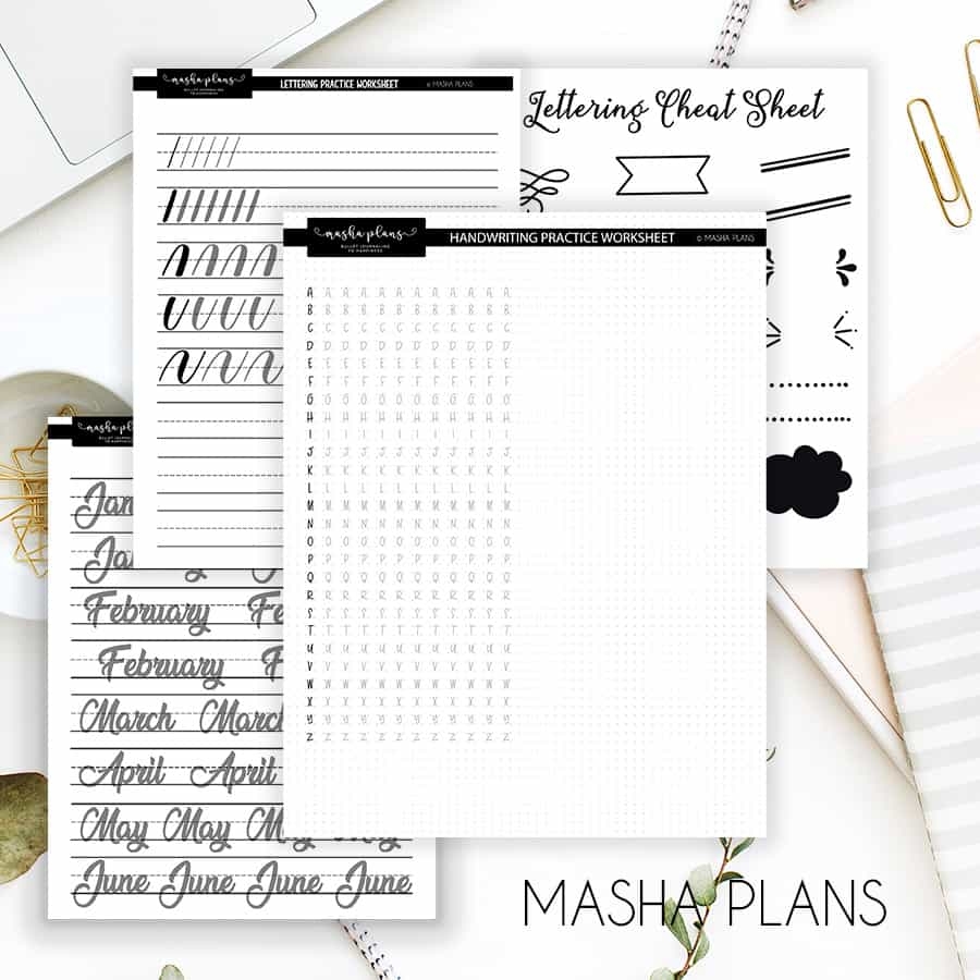 printable aesthetic handwriting practice sheets