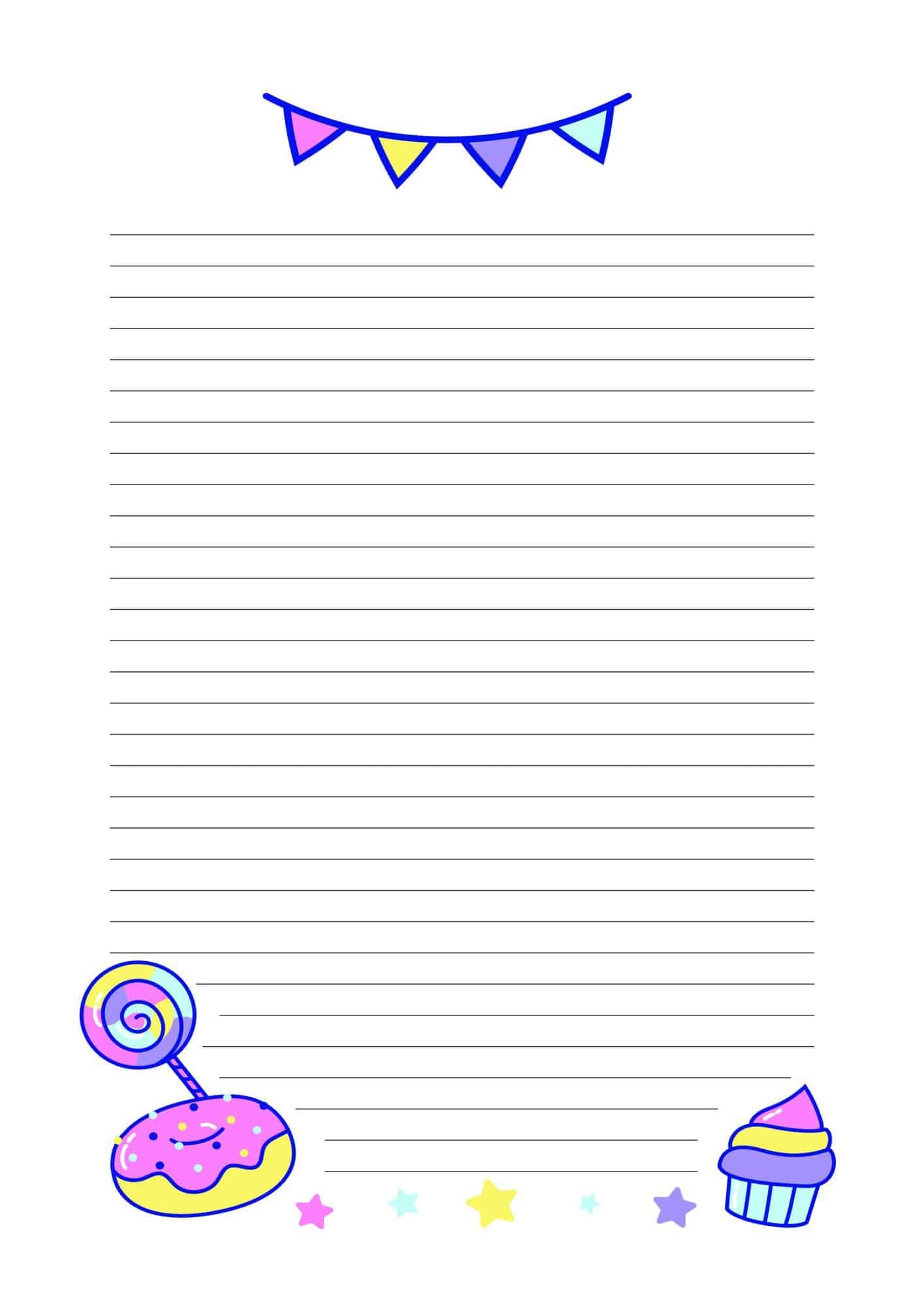 free printable lined stationary