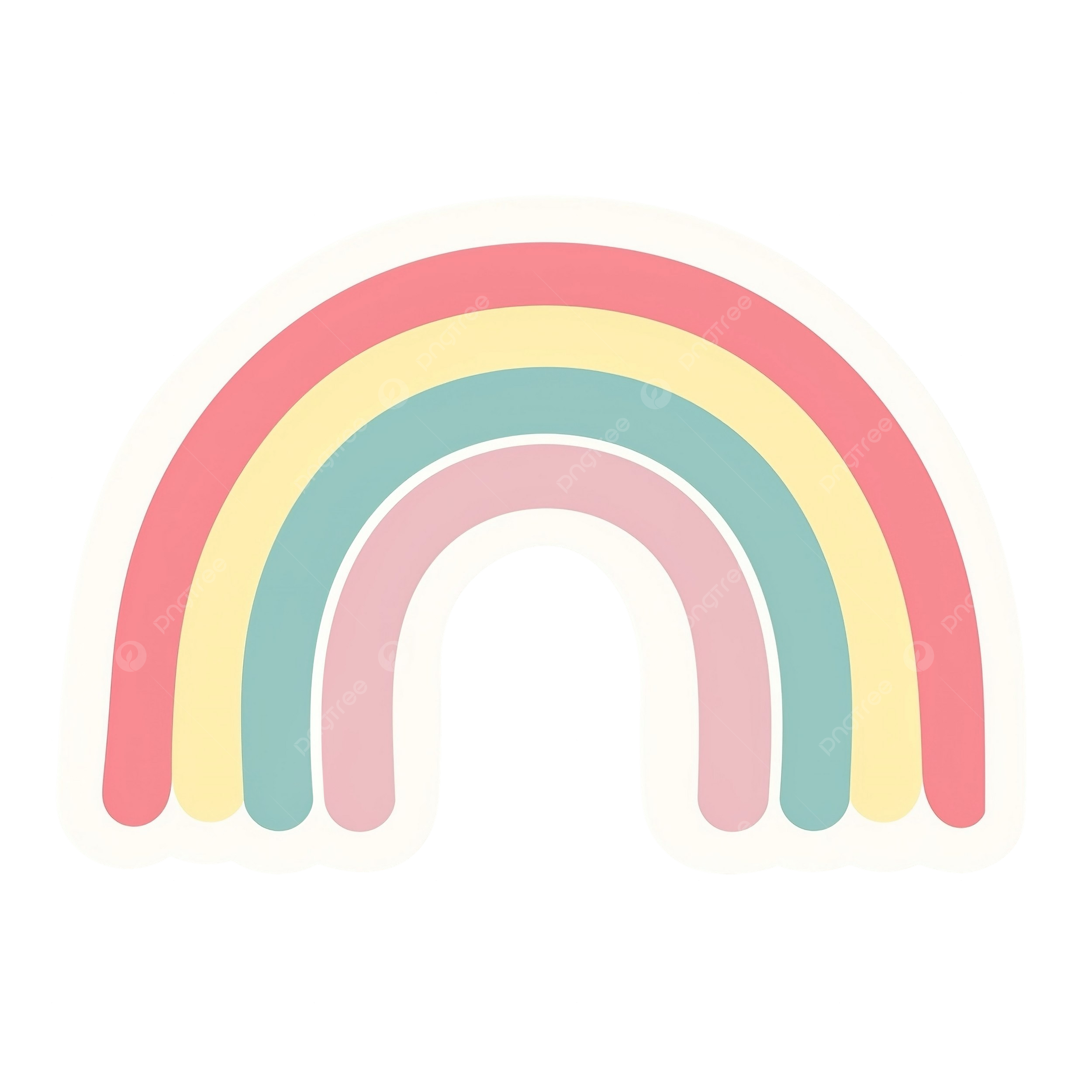 Cute Pastel Rainbow Stationary Sticker Rainbow Clipart Cute Clipart Sticker Clipart PNG Transparent Image And Clipart For Free Download