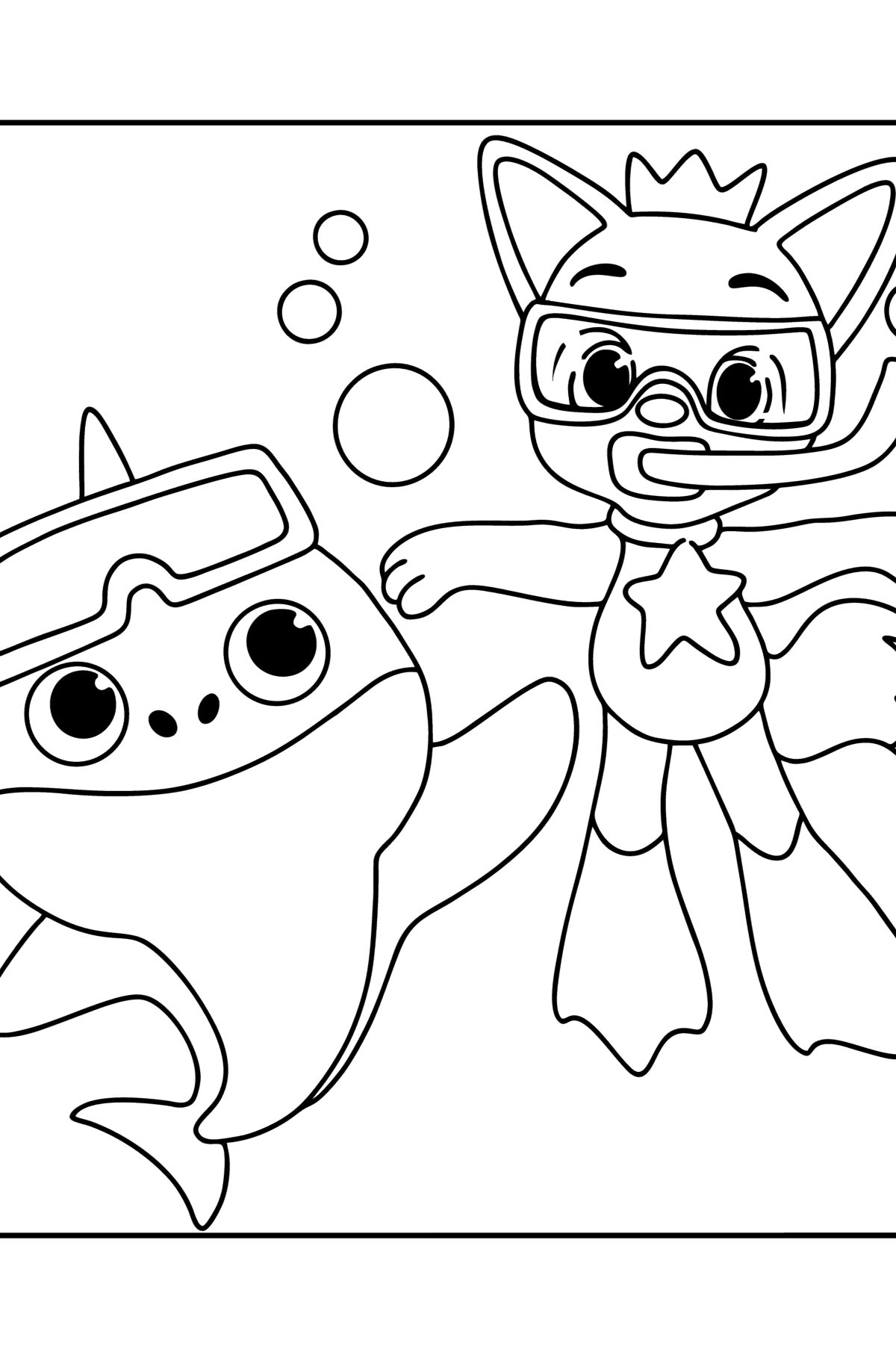 Cute Pinkfong Baby Shark Coloring Page Online And Print For Free 