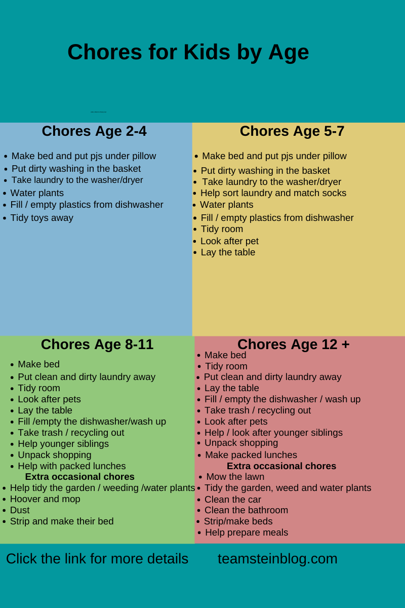 Daily Chores For Kids Age Appropriate Team Stein Daily Chores For Kids Age Appropriate Team Stein