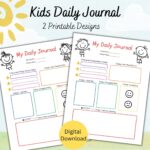 Daily Journal Pages Kids Children s Printables Journal Prompts For Kids Diary For Children Gratitude Journal For Kids