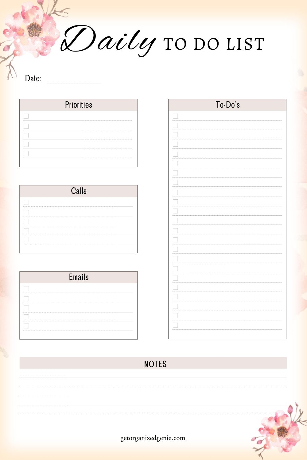 printable to do list for work