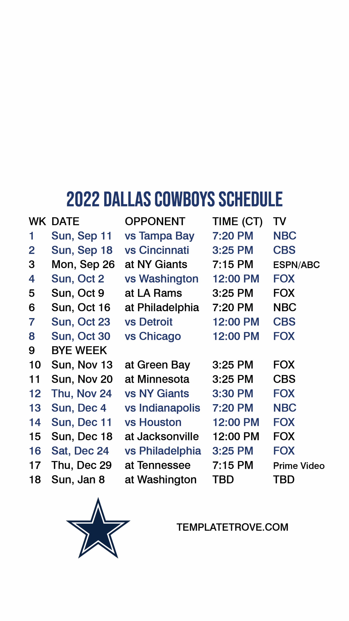 Dallas Cowboy Cheerleader Merch Dallas Cowboys 2023 24 Wall Calendar 16 Month Game Schedule Included Washington Capitals Calendar 2024