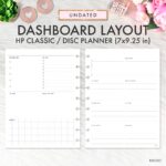 Dashboard Layout CLASSIC HAPPY PLANNER Printable Insert Dashboard 