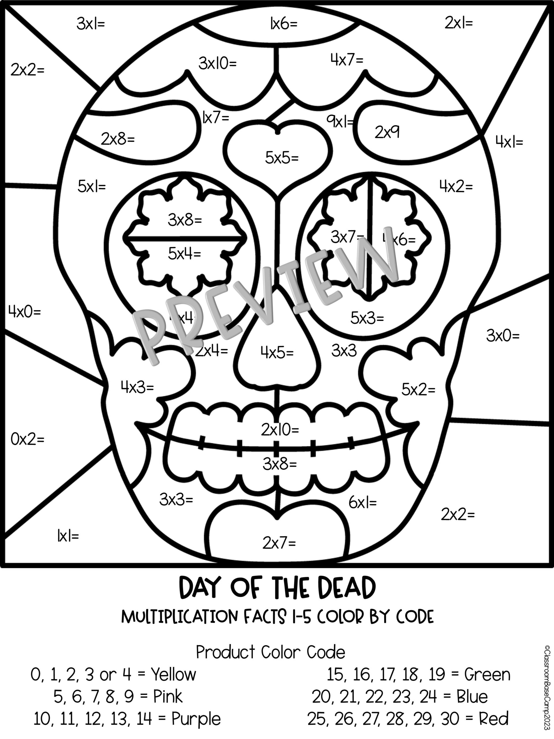 day of the dead free printables