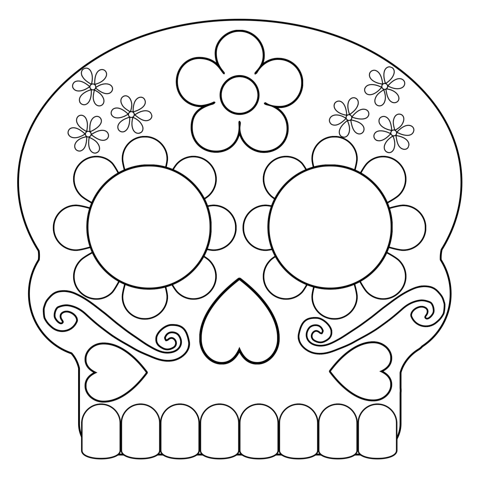 Day Of The Dead Masks Sugar Skulls Free Printable Paper Trail Design