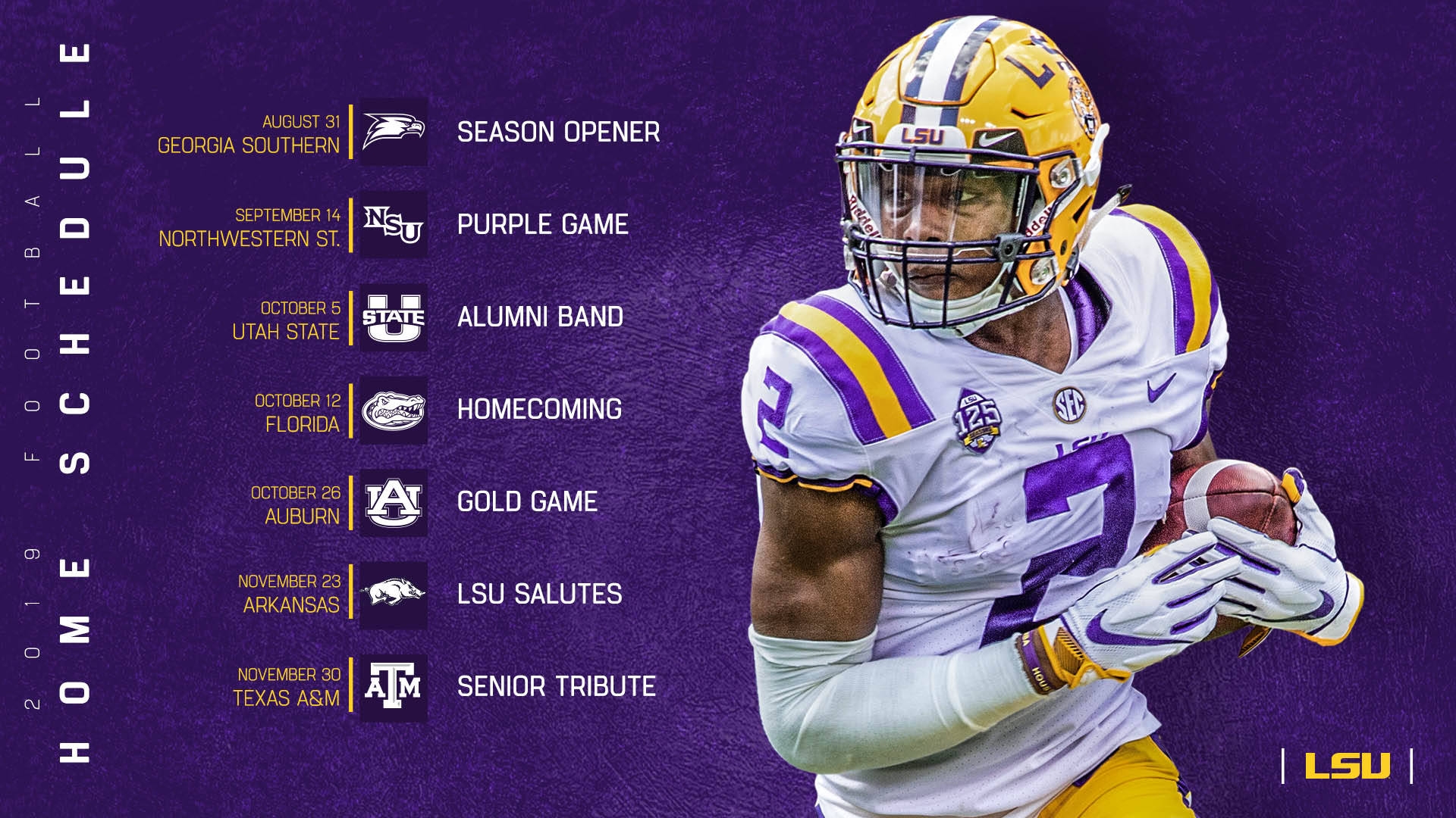 Death Valley Showdown LSU 2019 Football Schedule Released Death Valley Showdown LSU 2019 Football Schedule Released