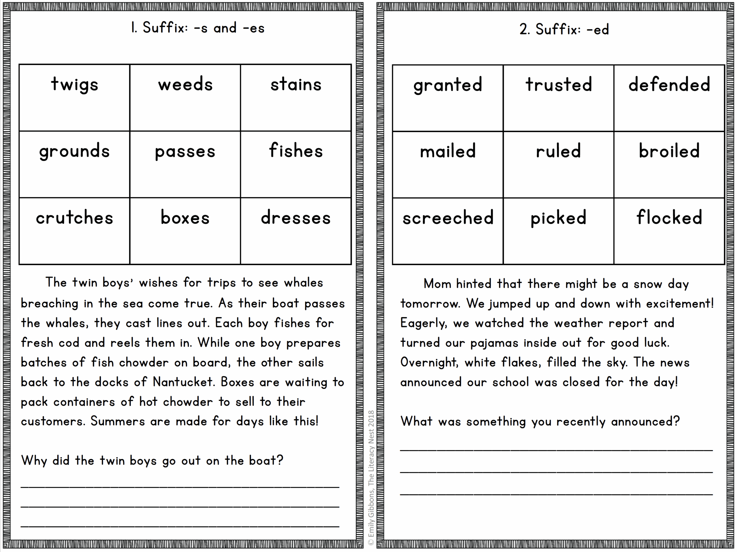 Decodable Passages For Prefixes And Suffixes FREEBIE The 