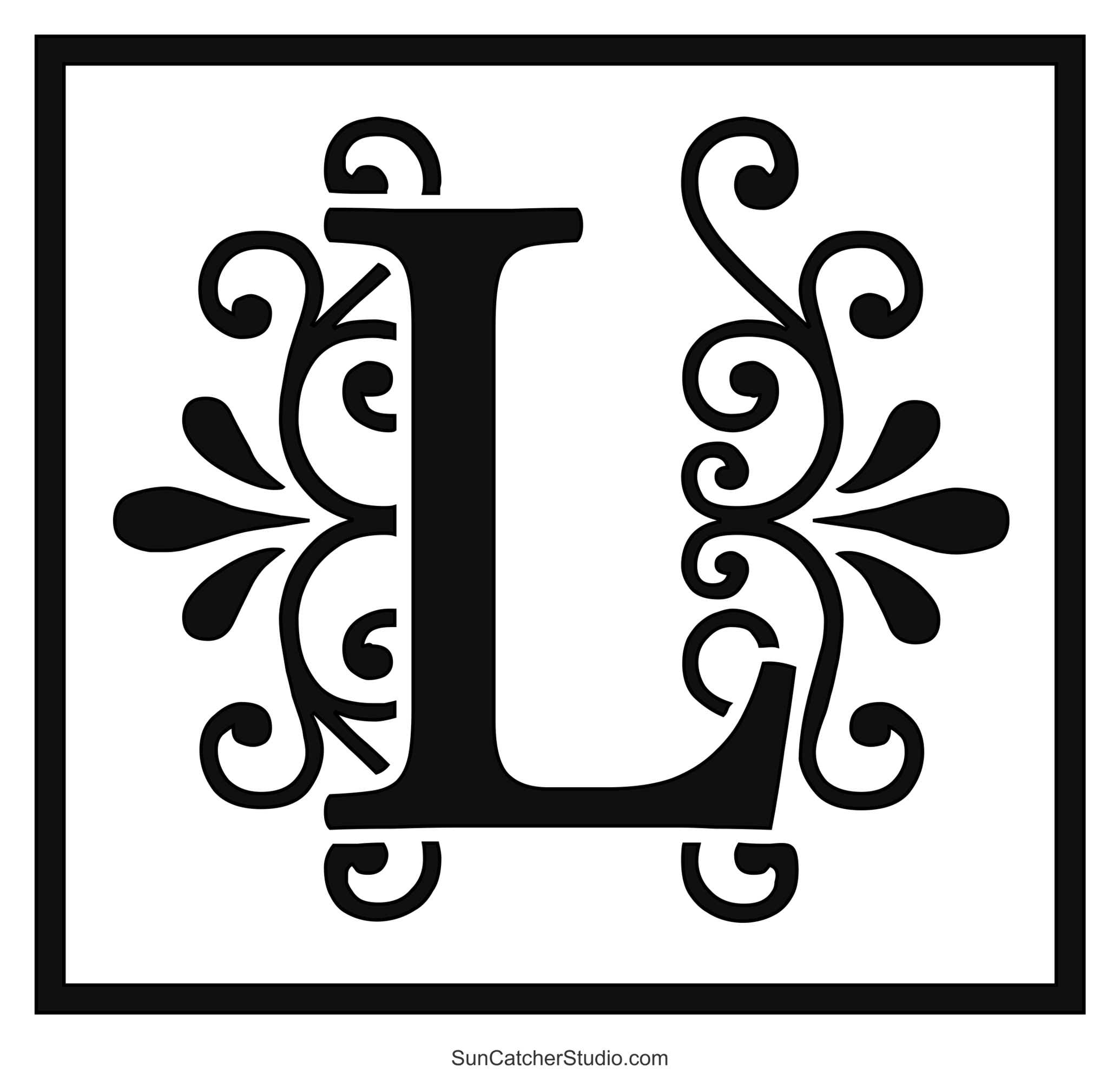 Decorative Letters Large Monogram Ornamental Font Lettering Free Printables Monograms Design Tools Patterns U0026 DIY Projects