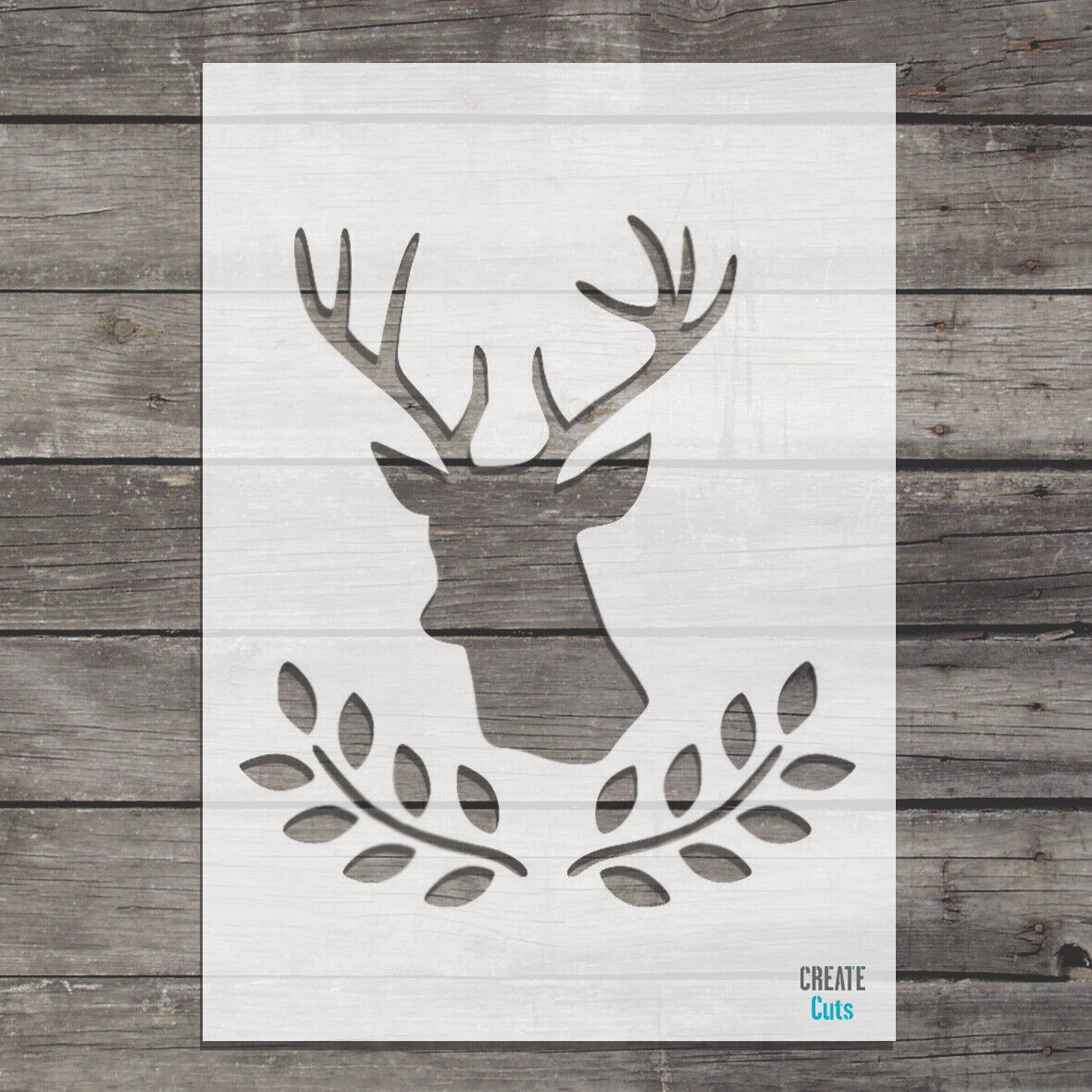 deer head silhouette printable