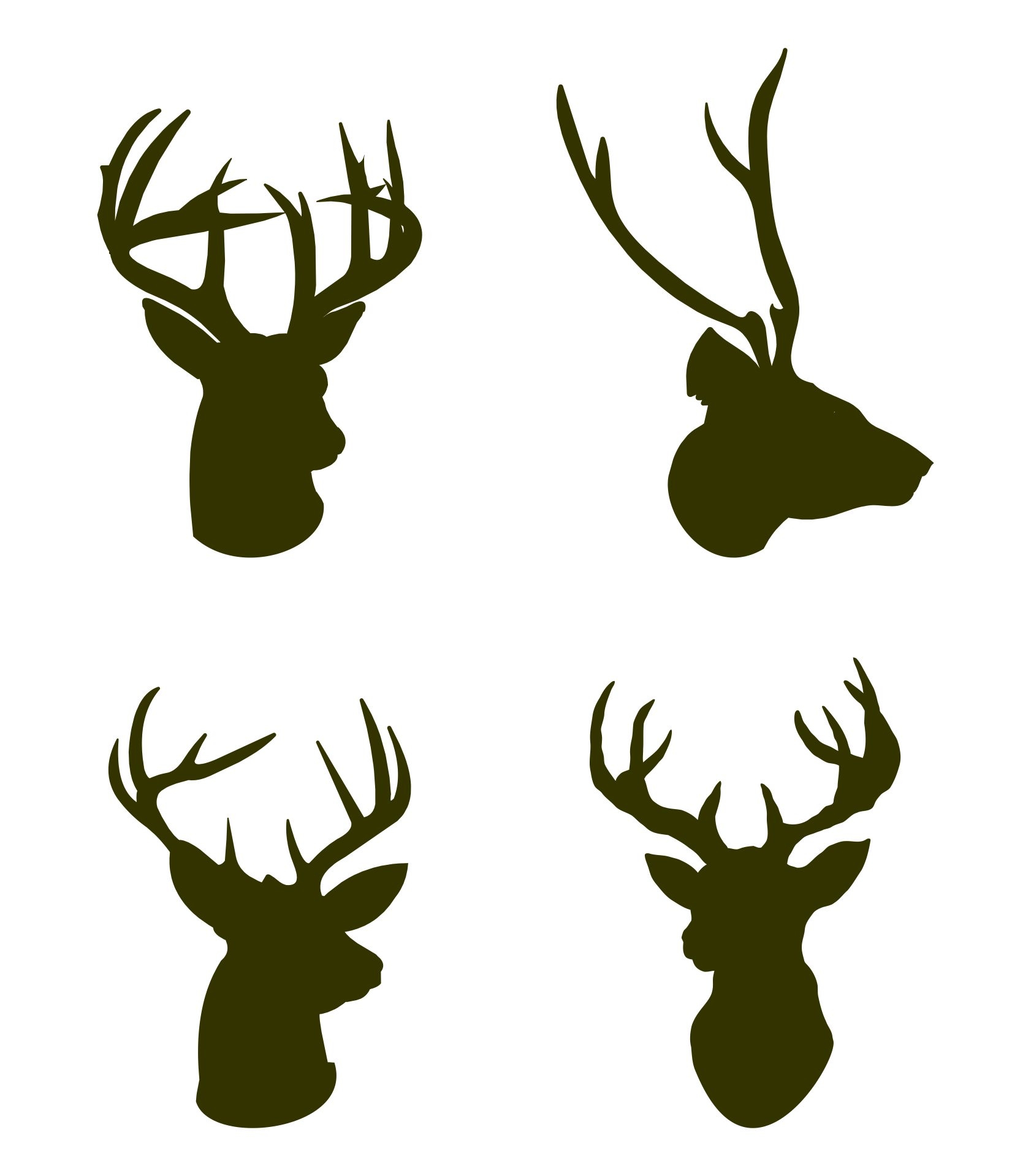 Deer Stencils 11 Free PDF Printables Printablee