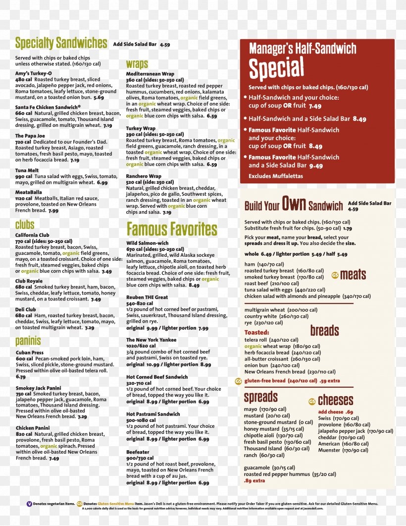 Delicatessen Bloom s Deli Jason s Deli Menu Restaurant PNG