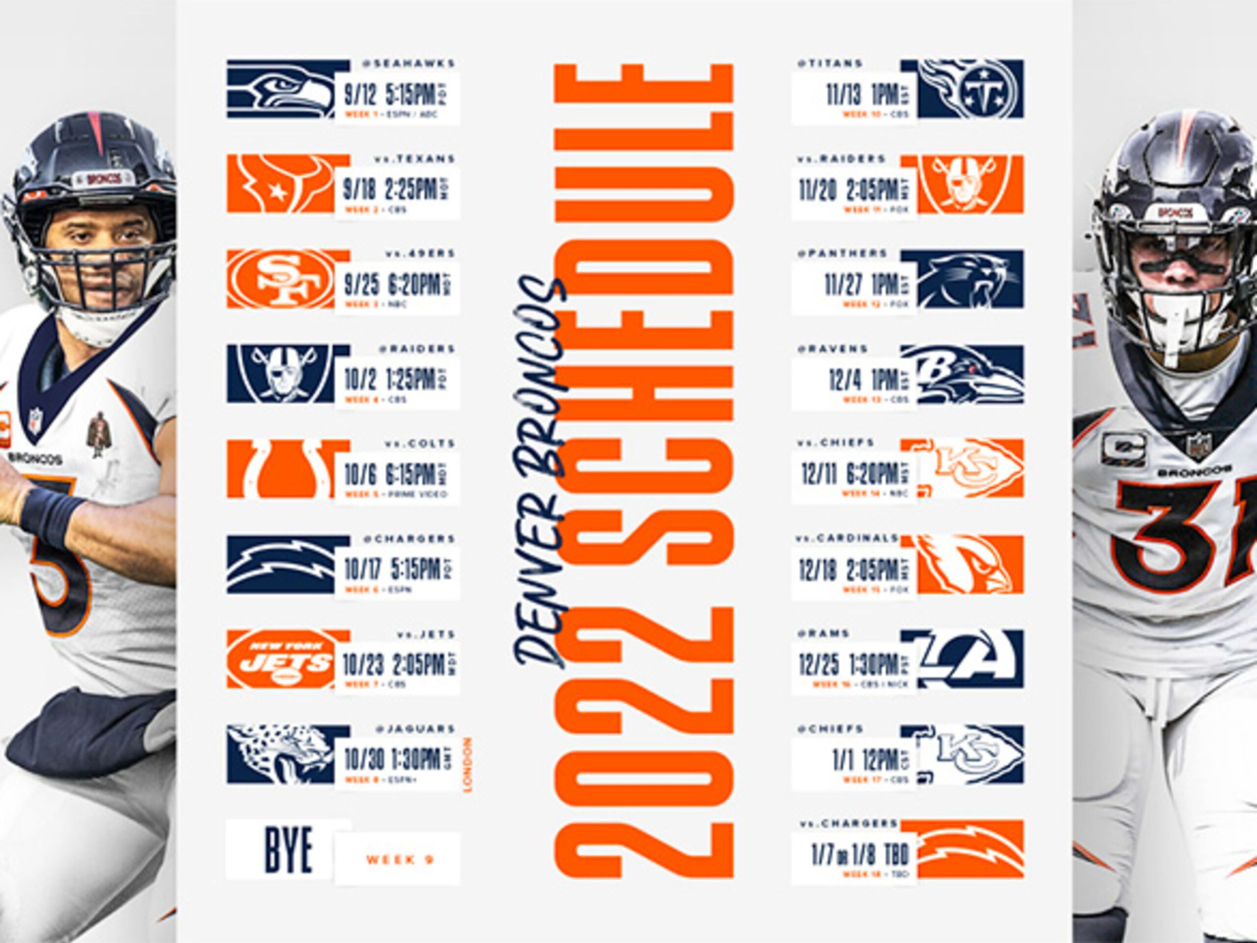 Denver Broncos Schedule 2022 Athlon Sports